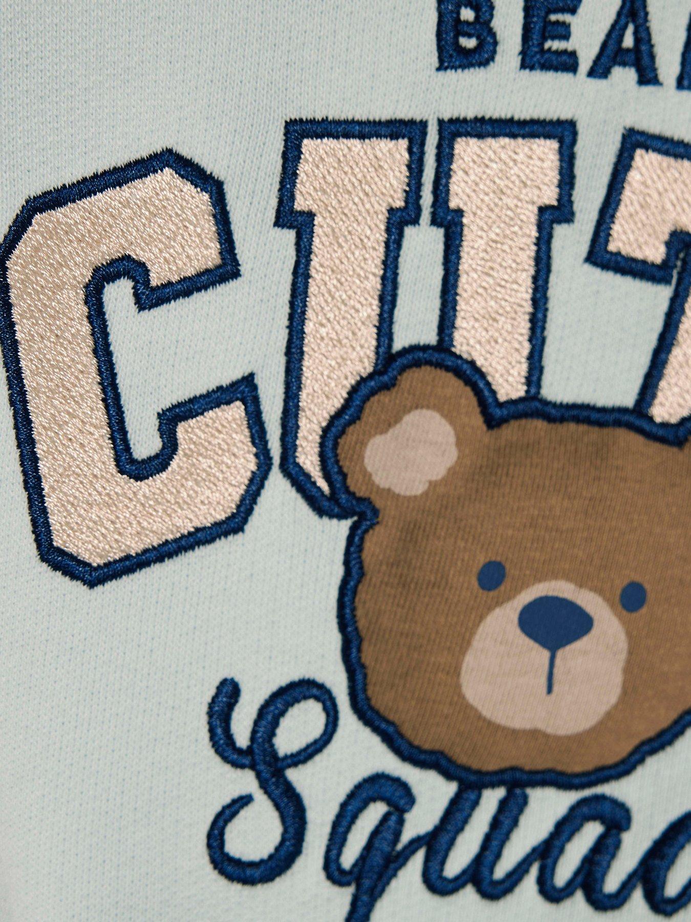 Image 5 of 5 of River Island Baby Baby Boys Blue Cutie Squad Sweatshirt Set - Blue