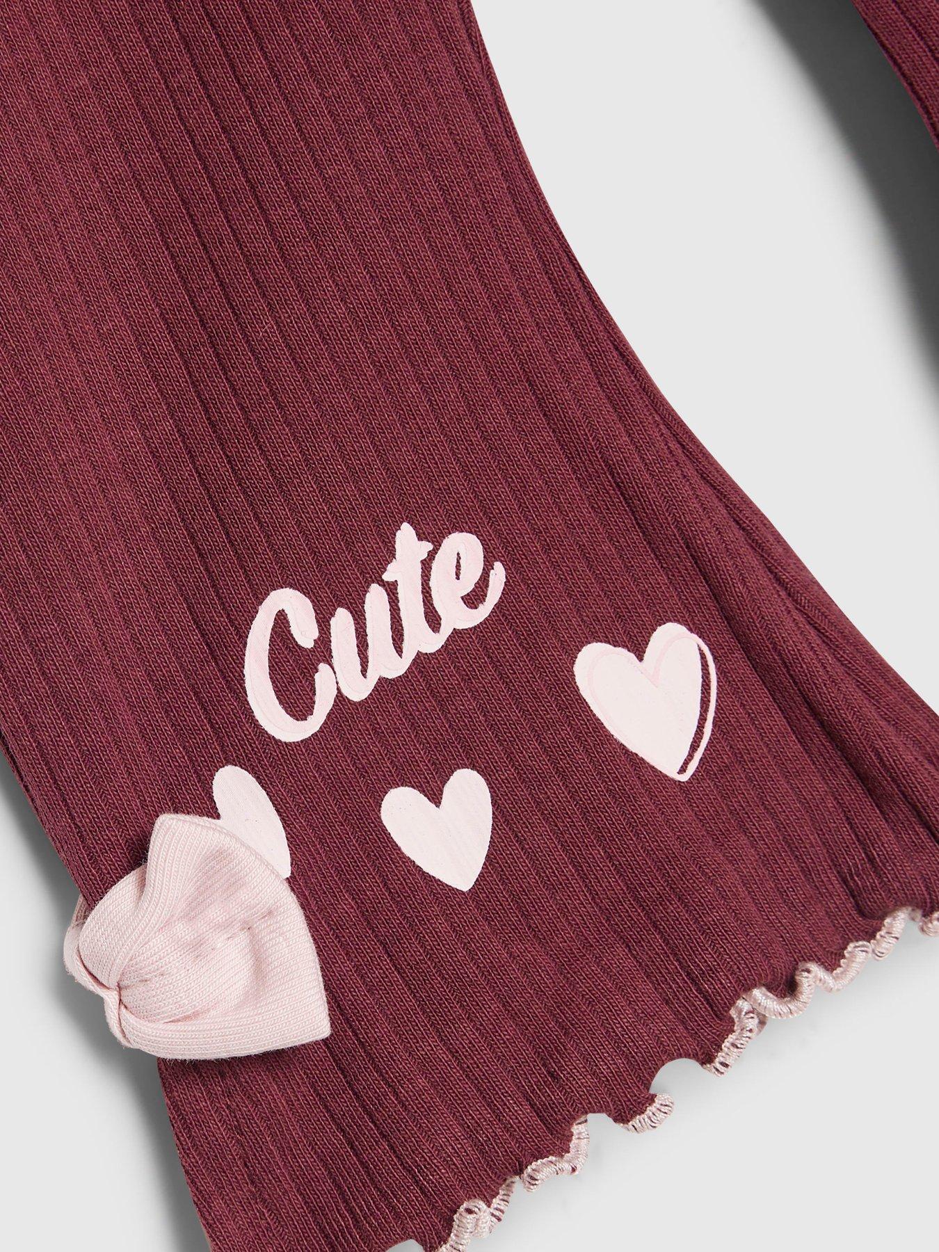 Image 4 of 5 of River Island Baby Girls Little Cutie Bear 2 Piece Outfit Set - Pink