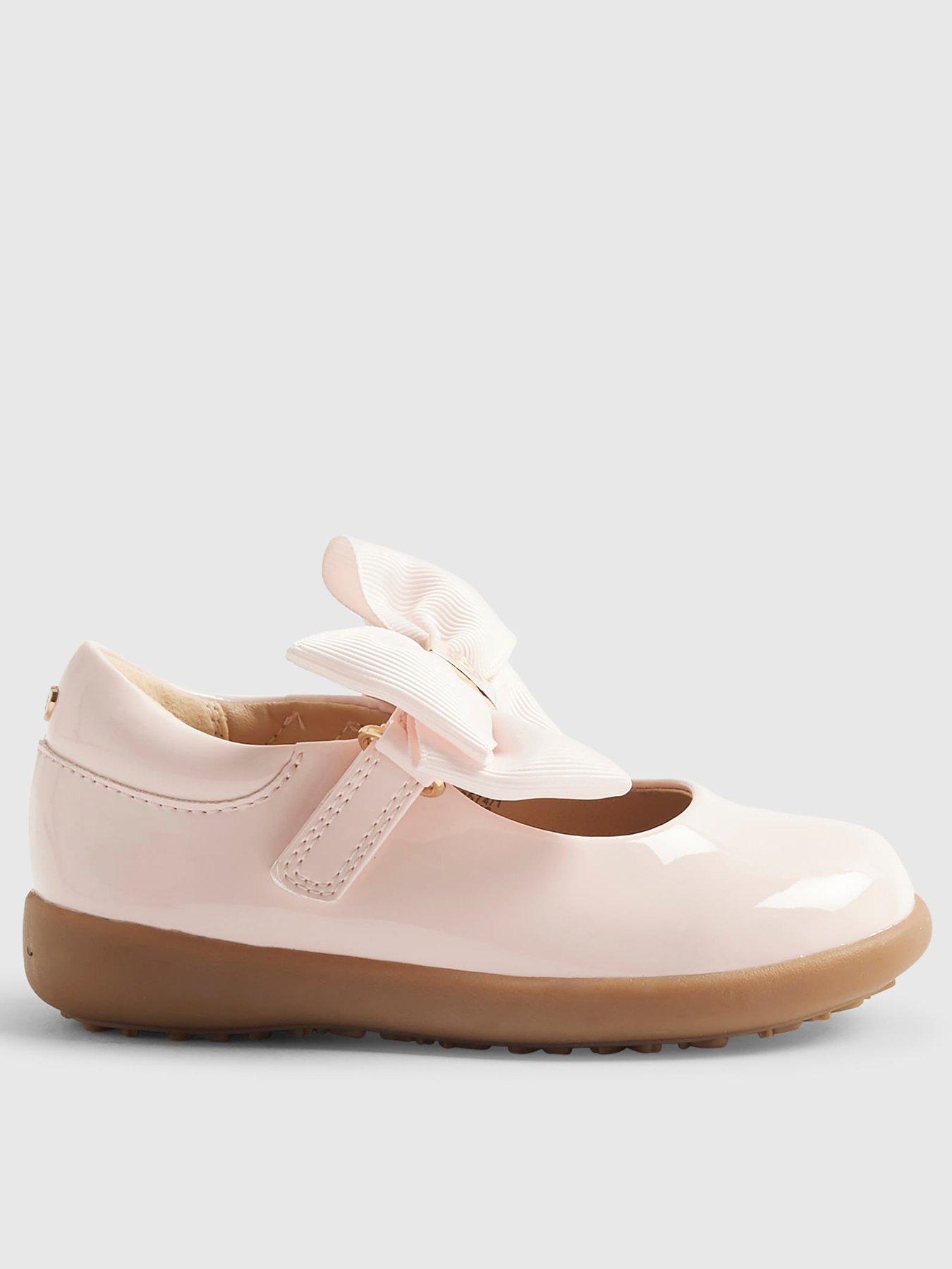 River Island Mini Girls Bow Mary Jane Shoes - Pink