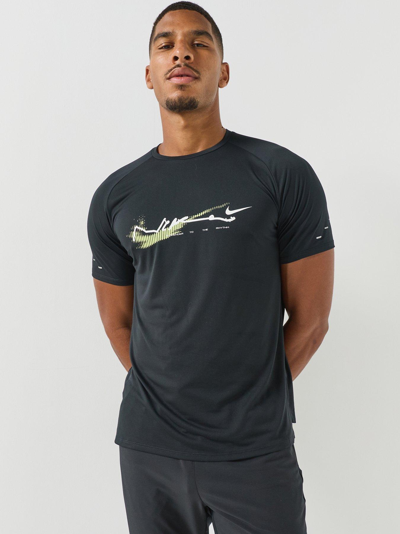 Image 1 of 6 of Nike Mens Stride Let Go Dri-FIT ADV Graphic T-Shirt - Black