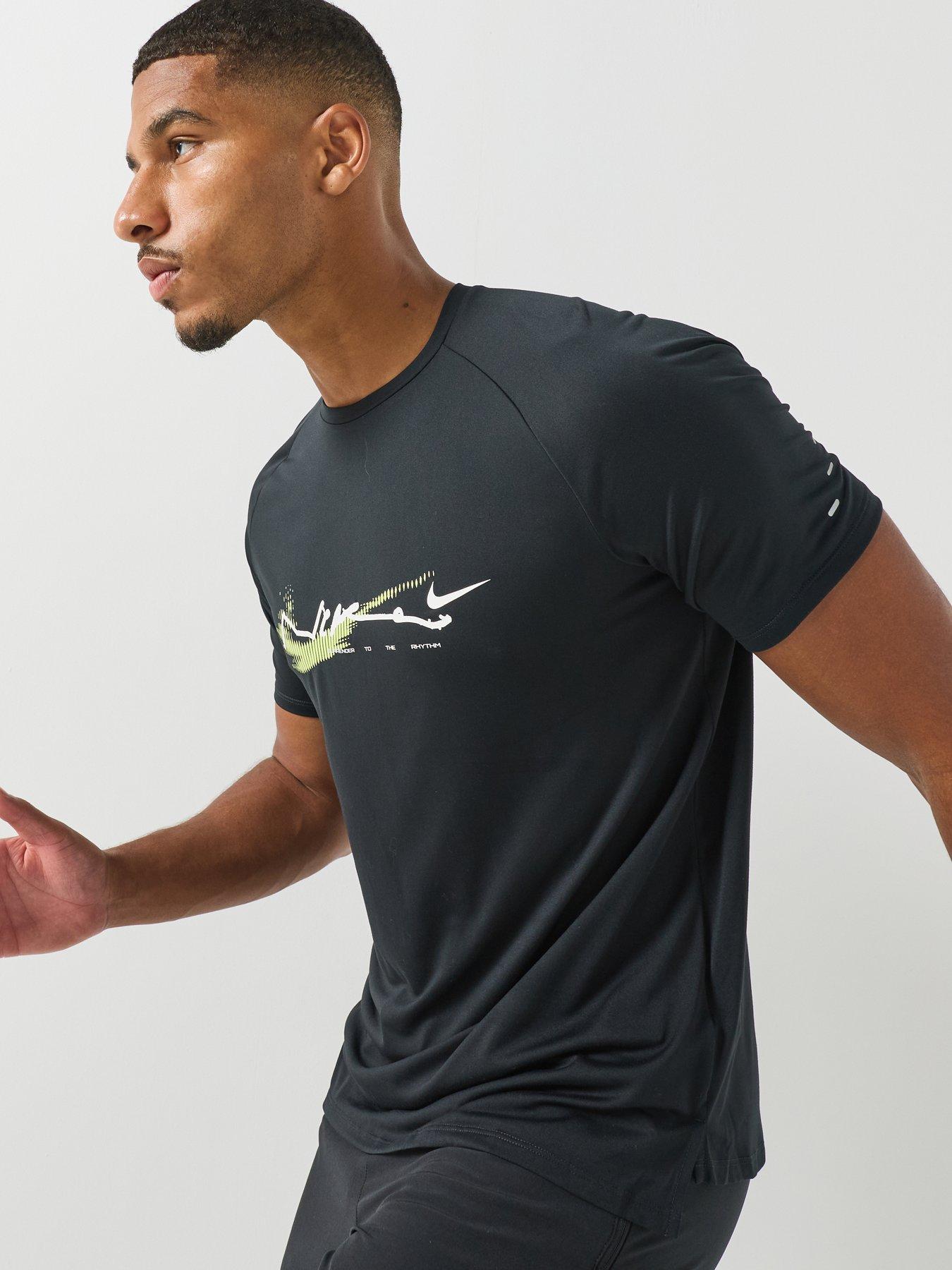 Image 4 of 6 of Nike Mens Stride Let Go Dri-FIT ADV Graphic T-Shirt - Black