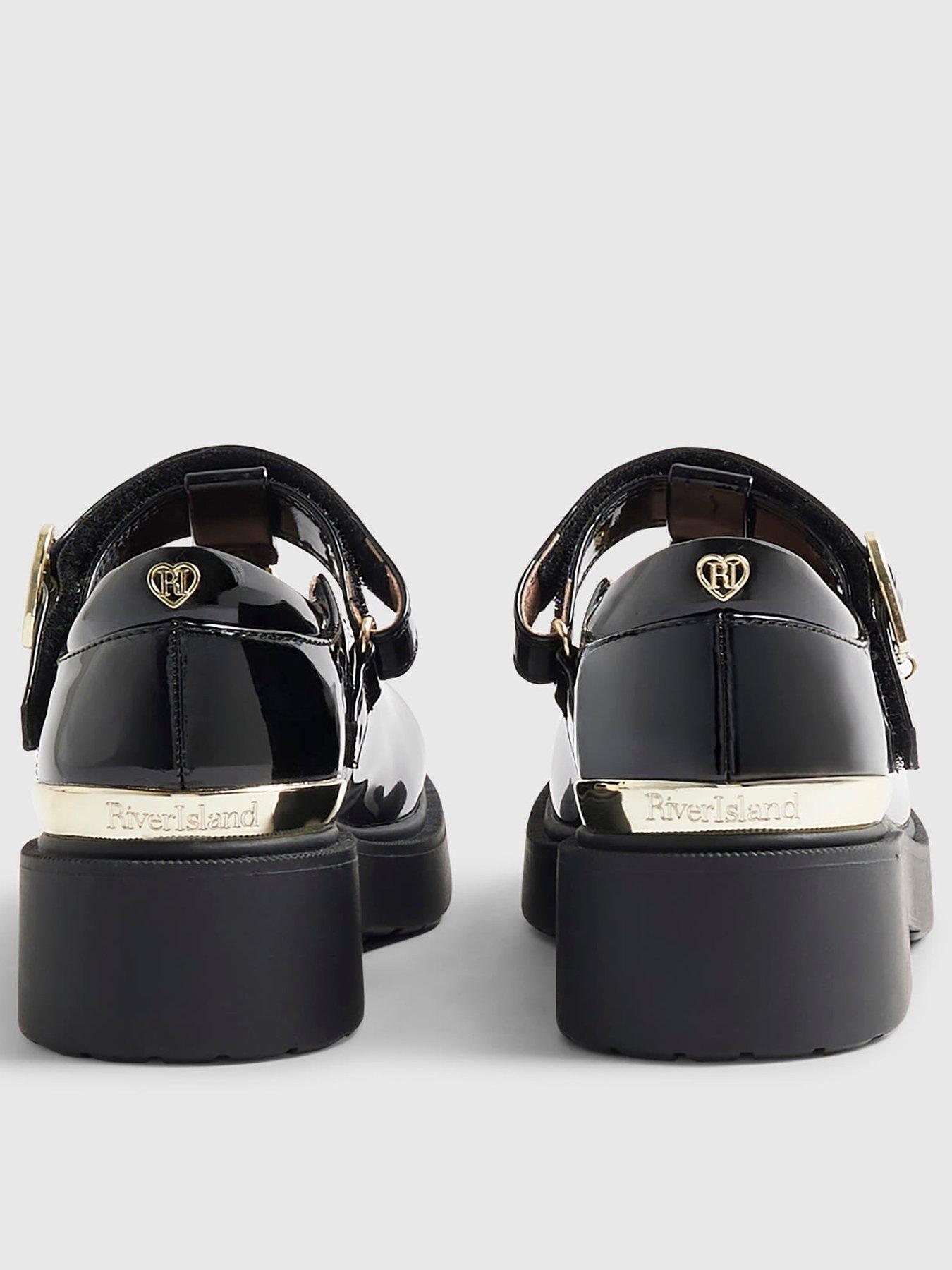 Image 3 of 4 of River Island Girls Chunky T-Bar Mary Jane Shoes - Black