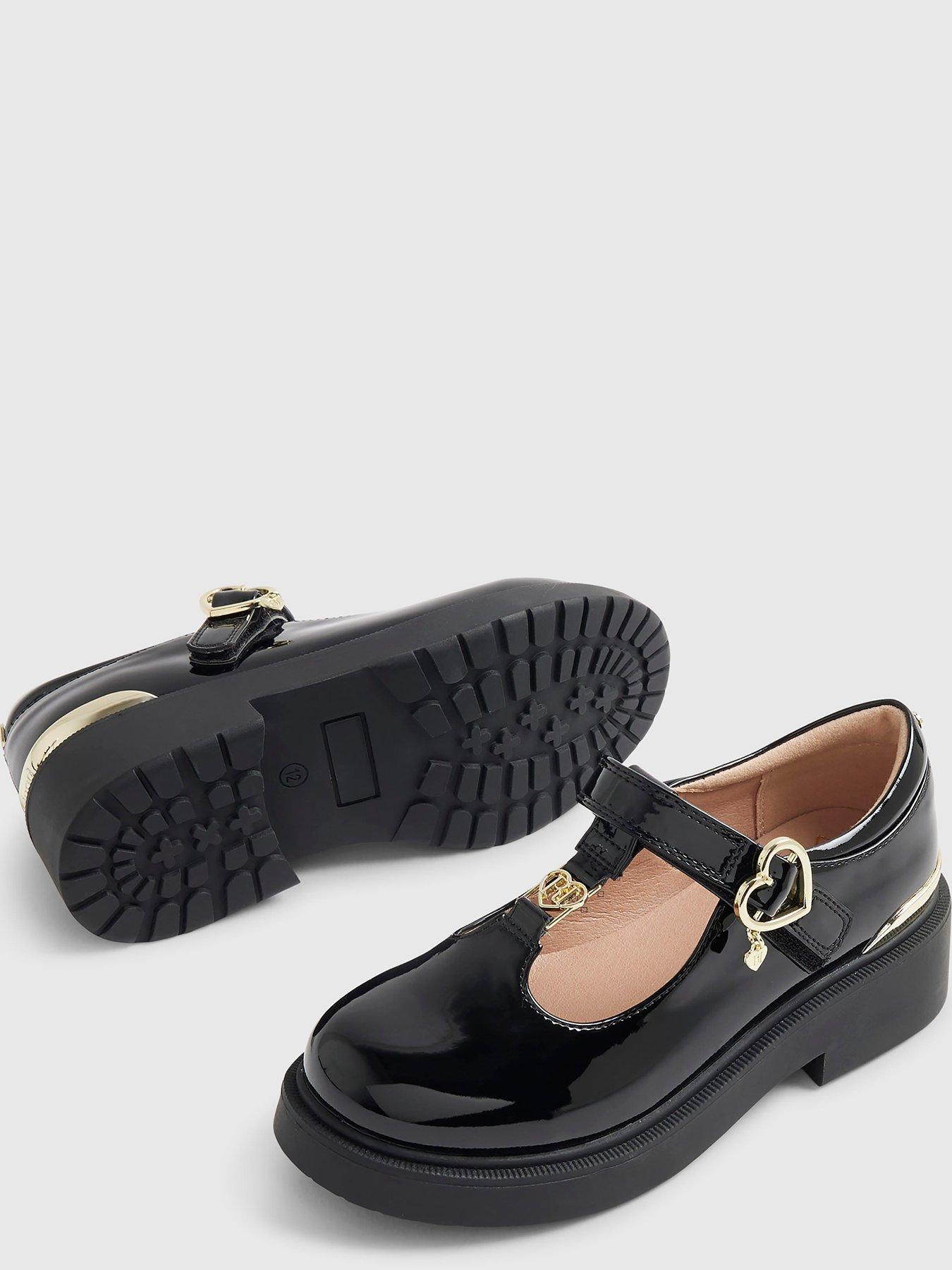 Image 4 of 4 of River Island Girls Chunky T-Bar Mary Jane Shoes - Black
