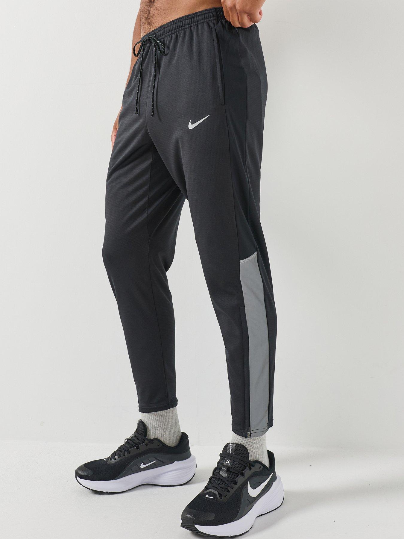 Image 1 of 5 of Nike Mens Miler Drawcord Waist Reflective Running Trousers - Black