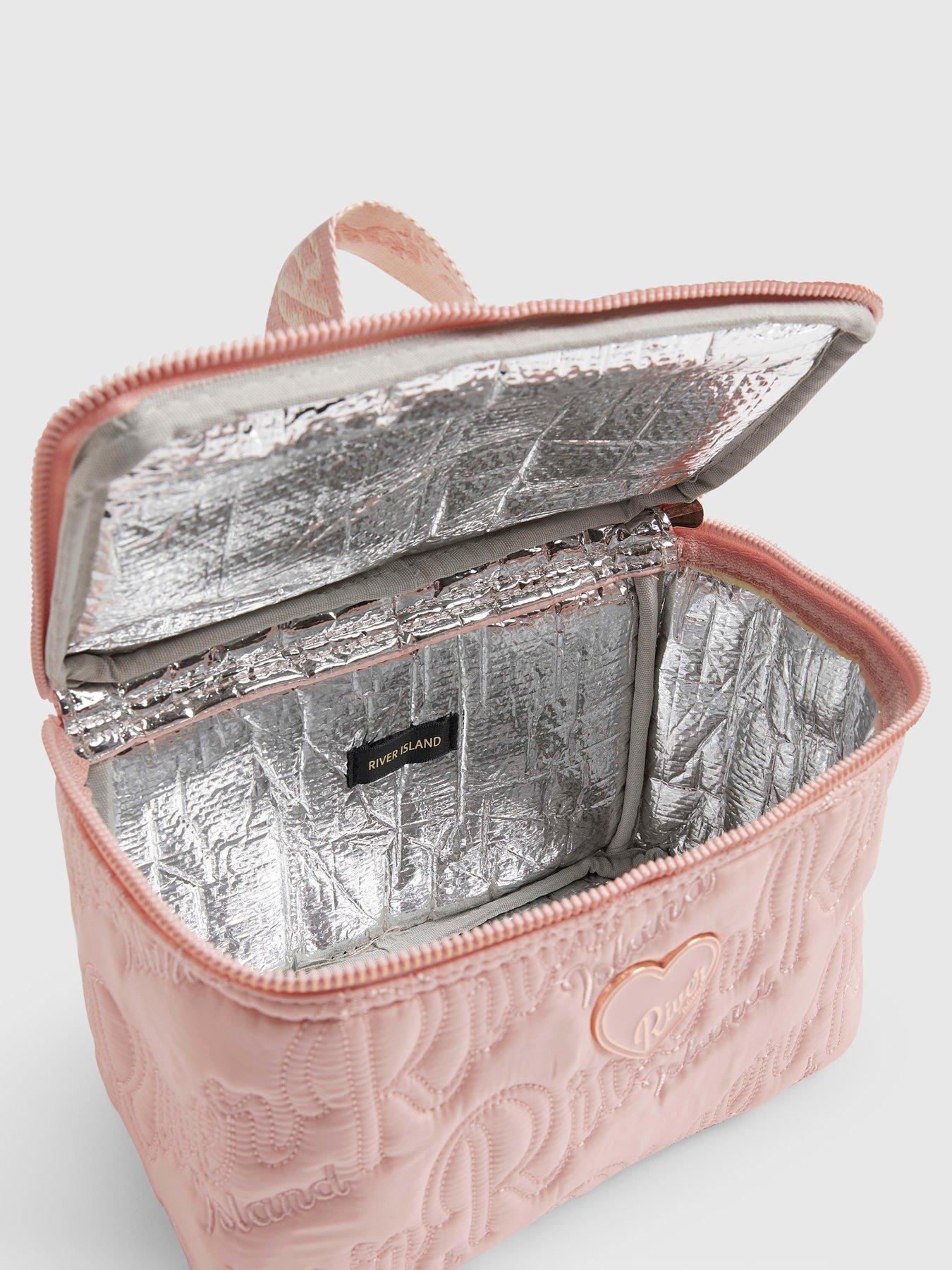 Image 4 of 5 of River Island Girls Nylon Ri Scripty Lunchbox - Pink