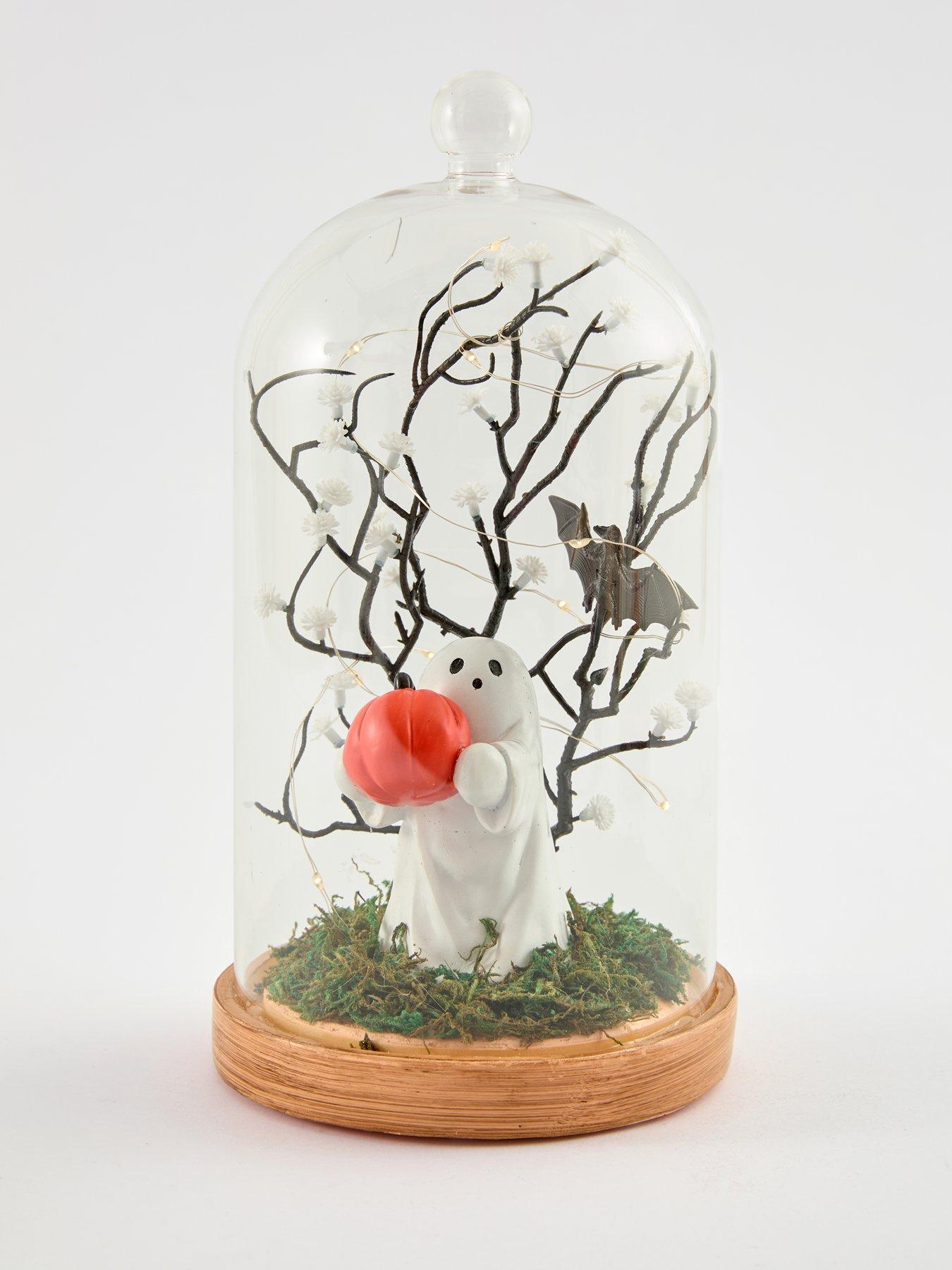 Image 2 of 7 of The Very Collection Lit&nbsp;Halloween Cloche Decoration with Ghost Scene
