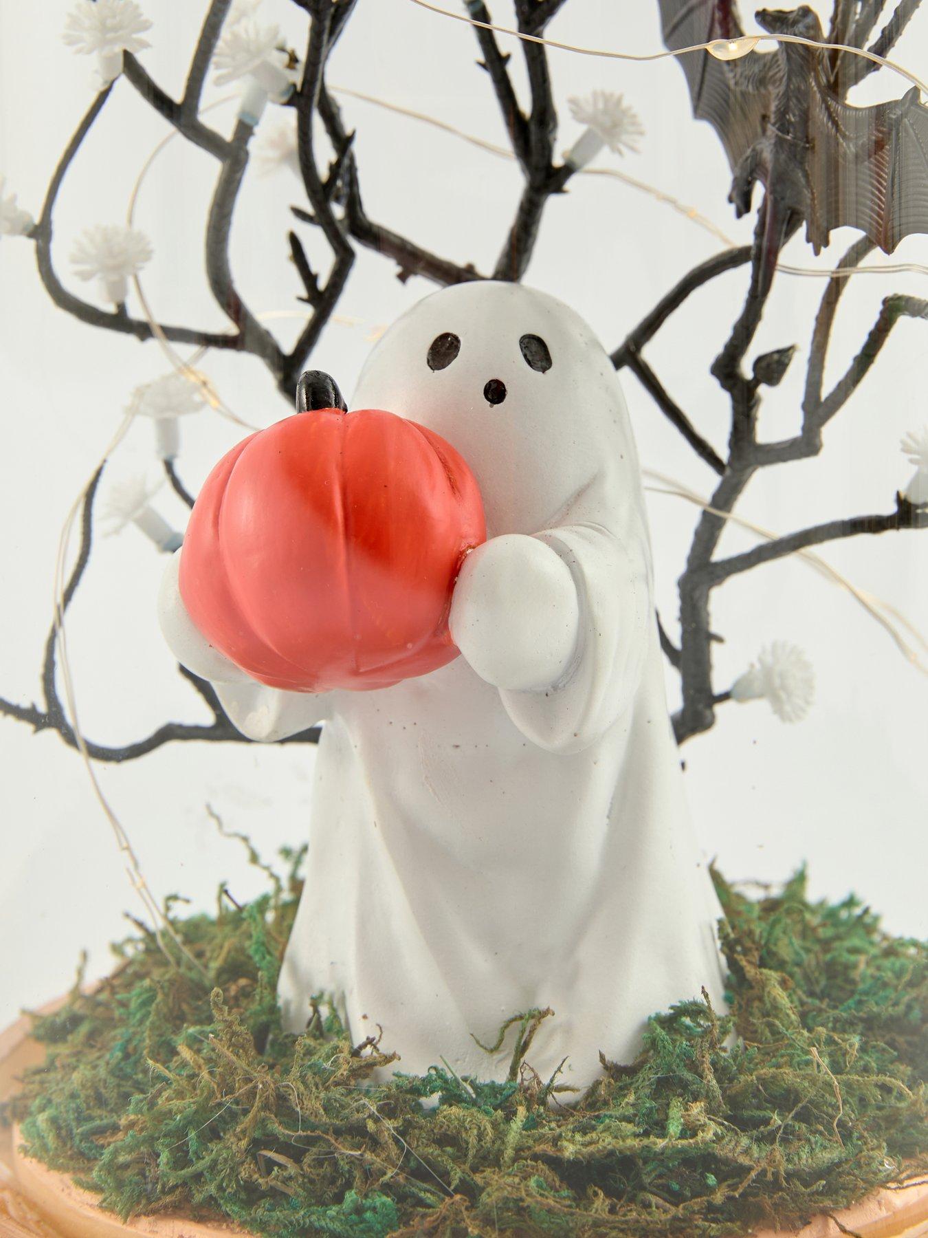 Image 4 of 7 of The Very Collection Lit&nbsp;Halloween Cloche Decoration with Ghost Scene