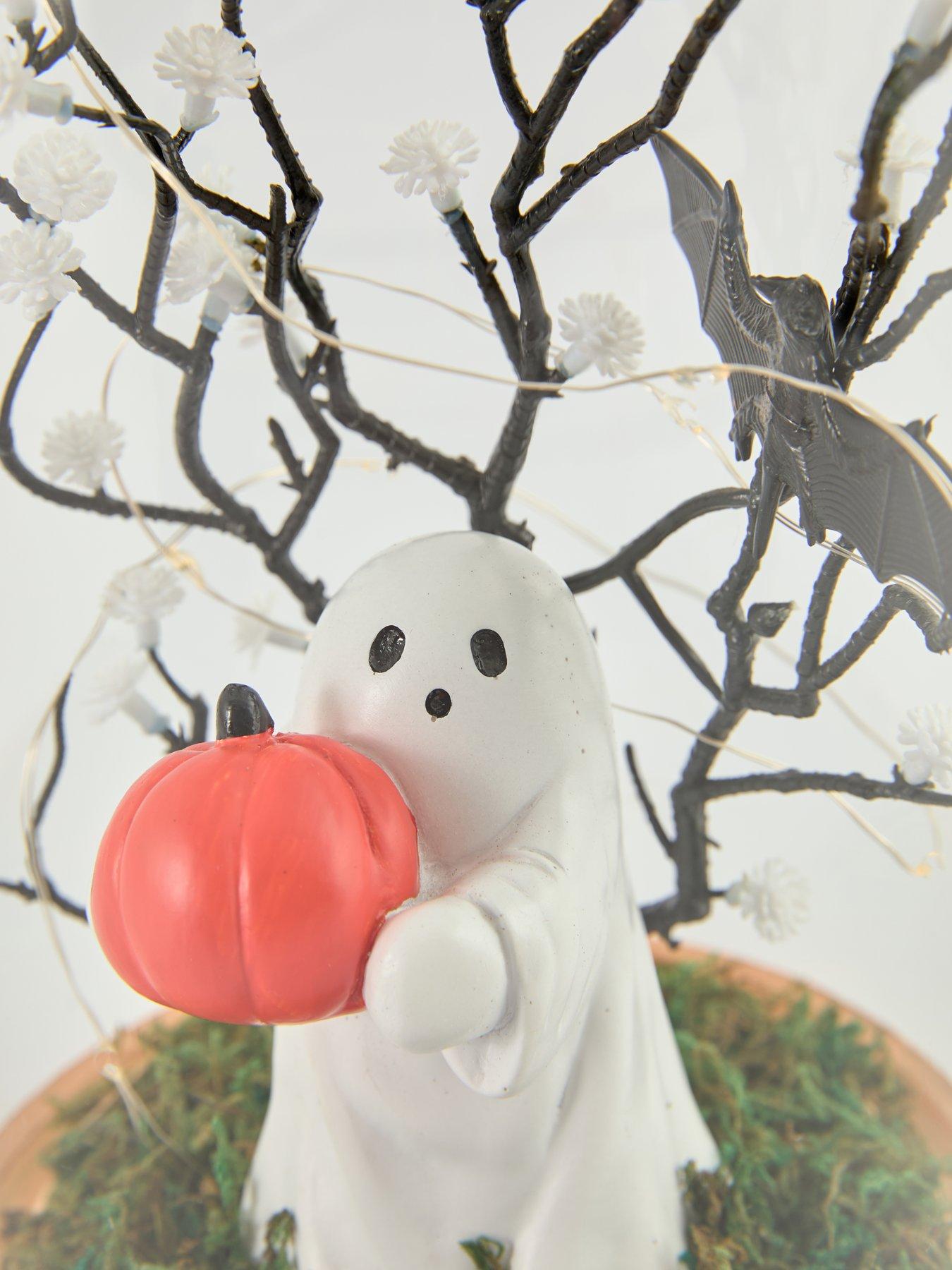 Image 6 of 7 of The Very Collection Lit&nbsp;Halloween Cloche Decoration with Ghost Scene
