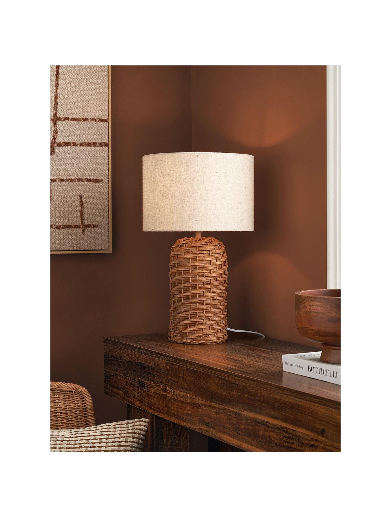 Image 2 of 7 of The Very Collection Rattan Table Lamp