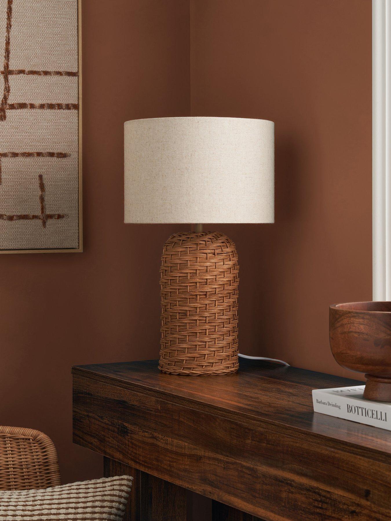 Image 3 of 7 of The Very Collection Rattan Table Lamp