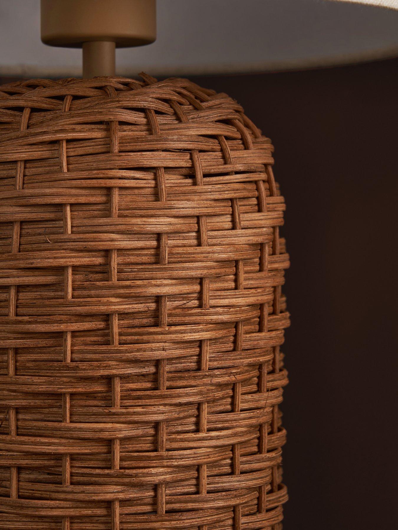 Image 4 of 7 of The Very Collection Rattan Table Lamp