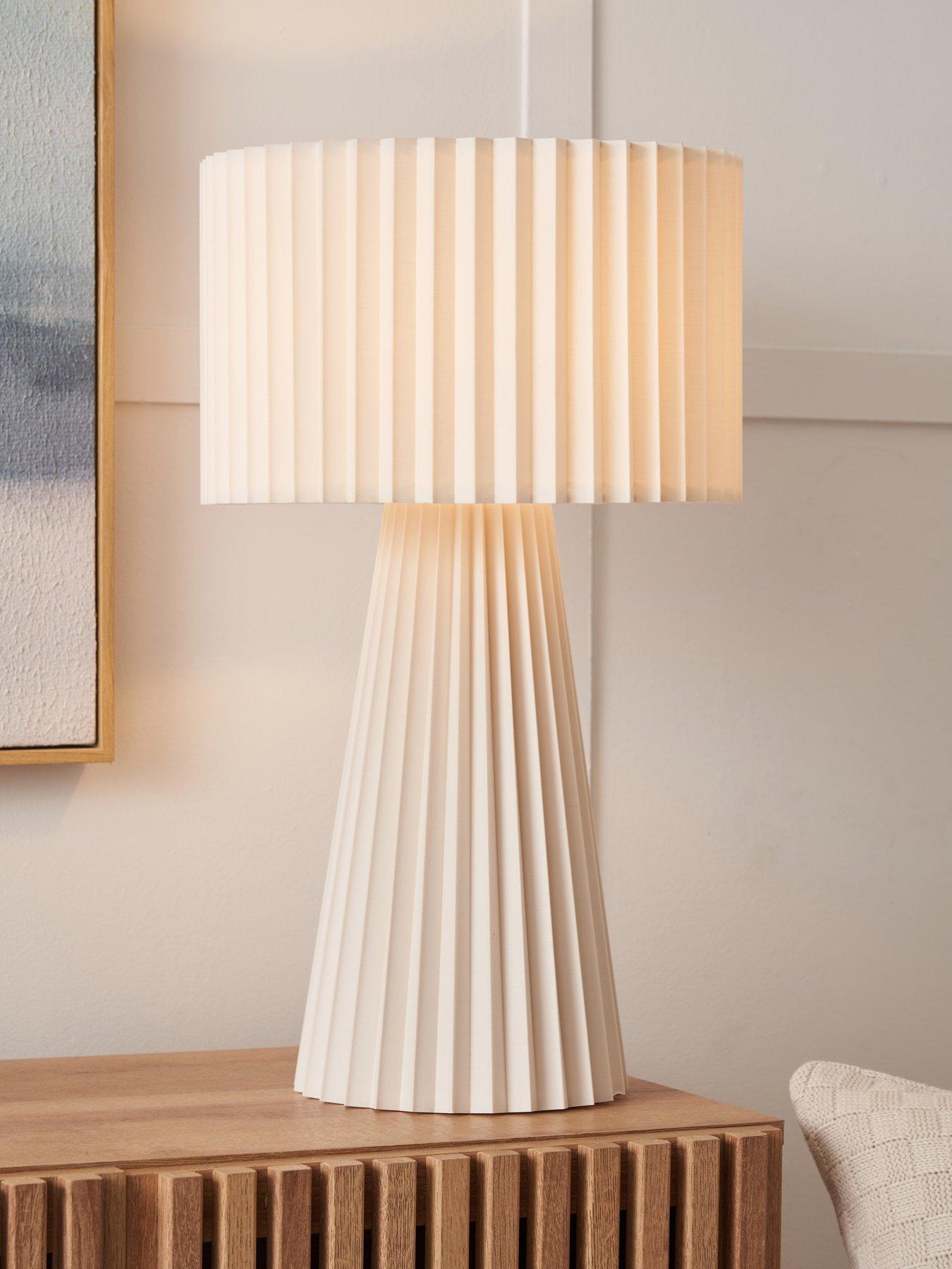 Image 1 of 7 of The Very Collection Pleated Table Lamp