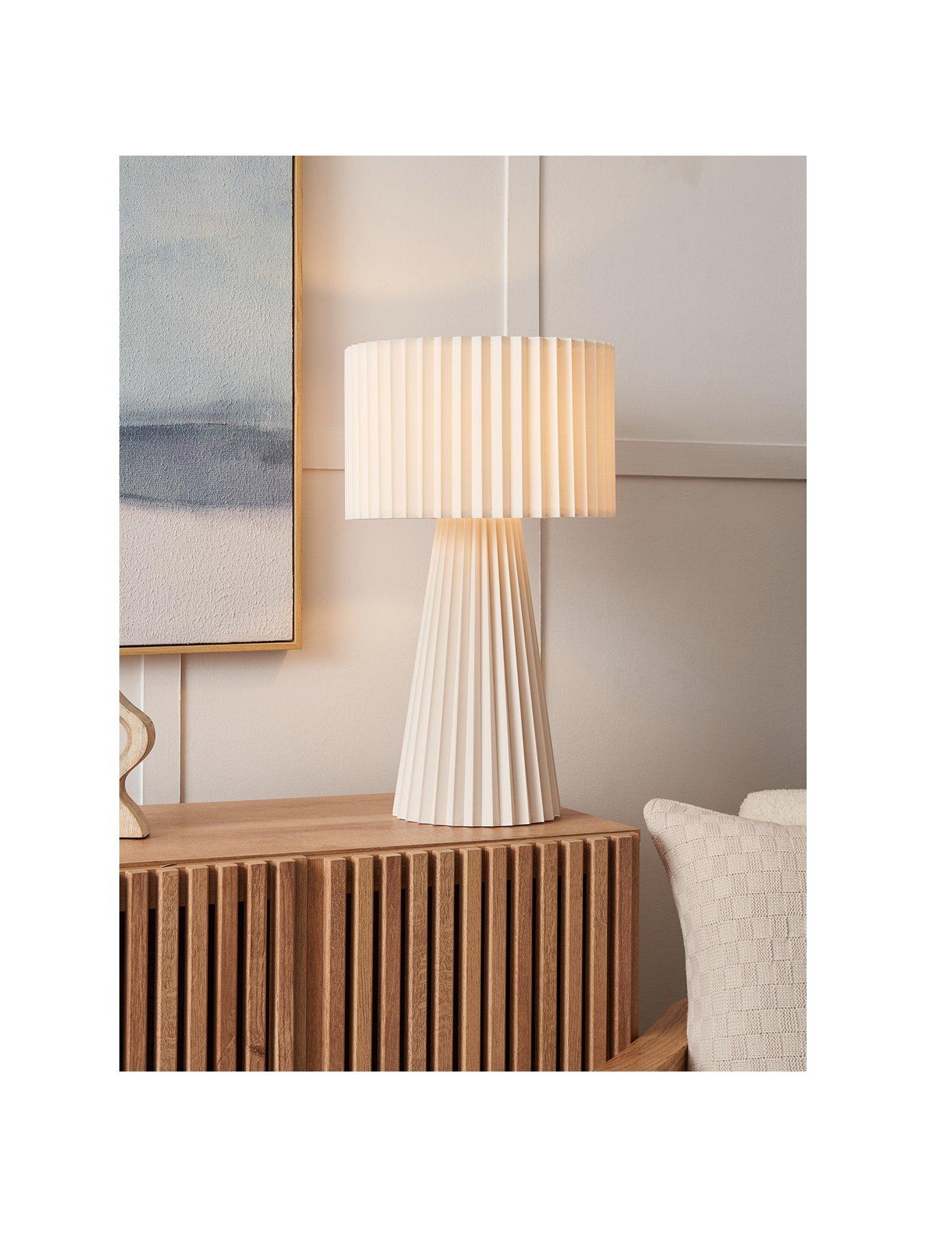 Image 2 of 7 of The Very Collection Pleated Table Lamp