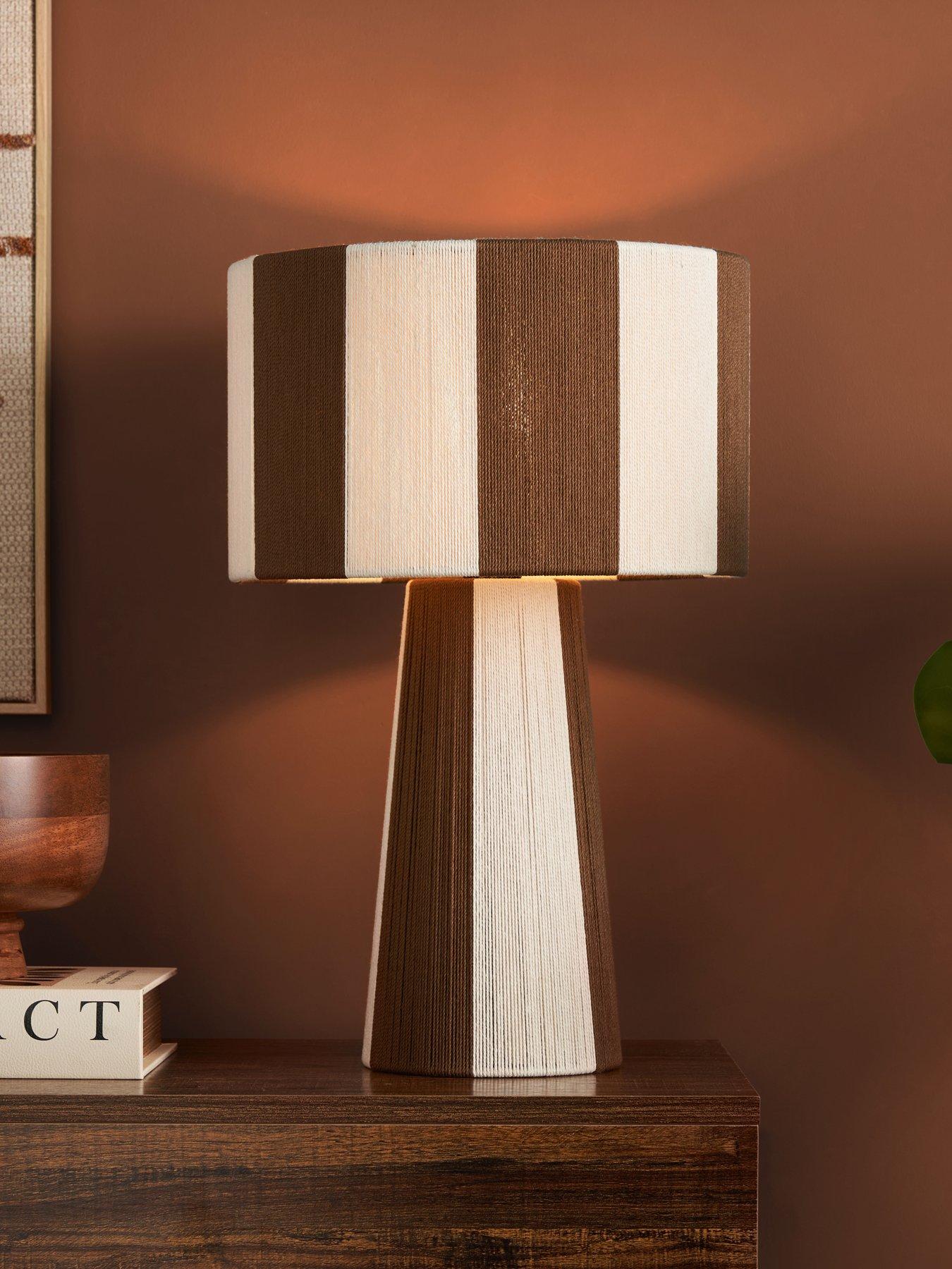 Image 1 of 7 of The Very Collection Striped String Table Lamp