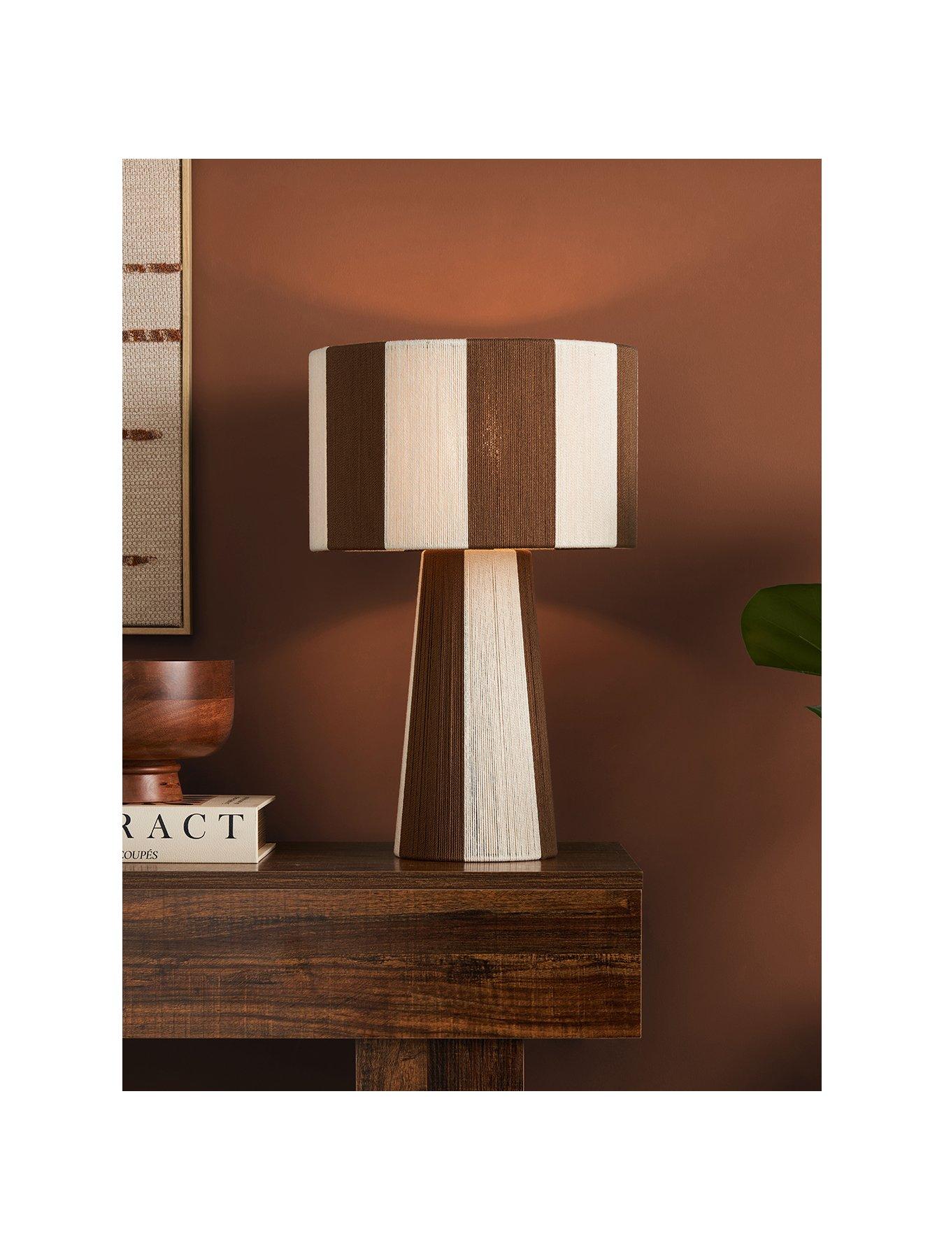 Image 2 of 7 of The Very Collection Striped String Table Lamp