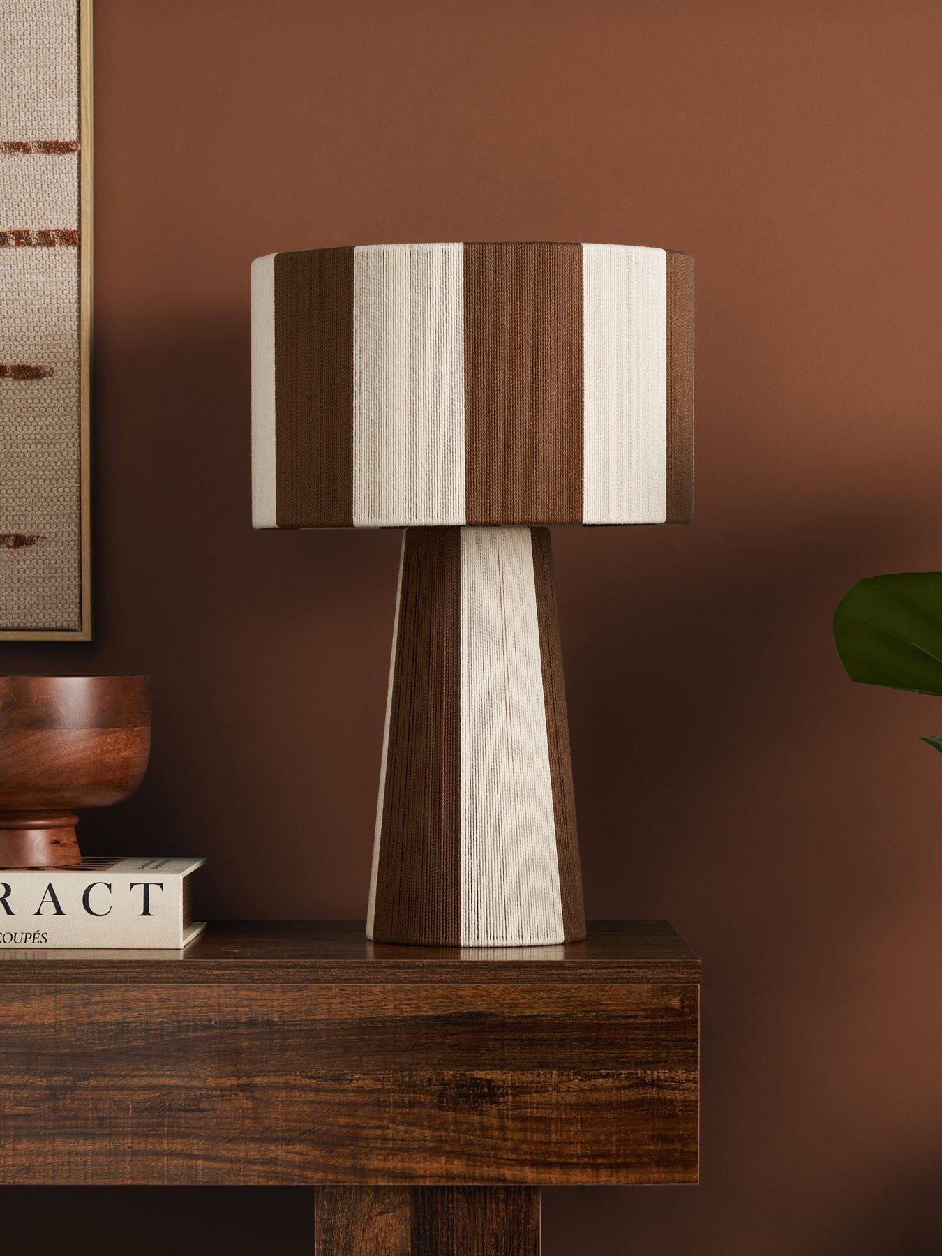 Image 3 of 7 of The Very Collection Striped String Table Lamp