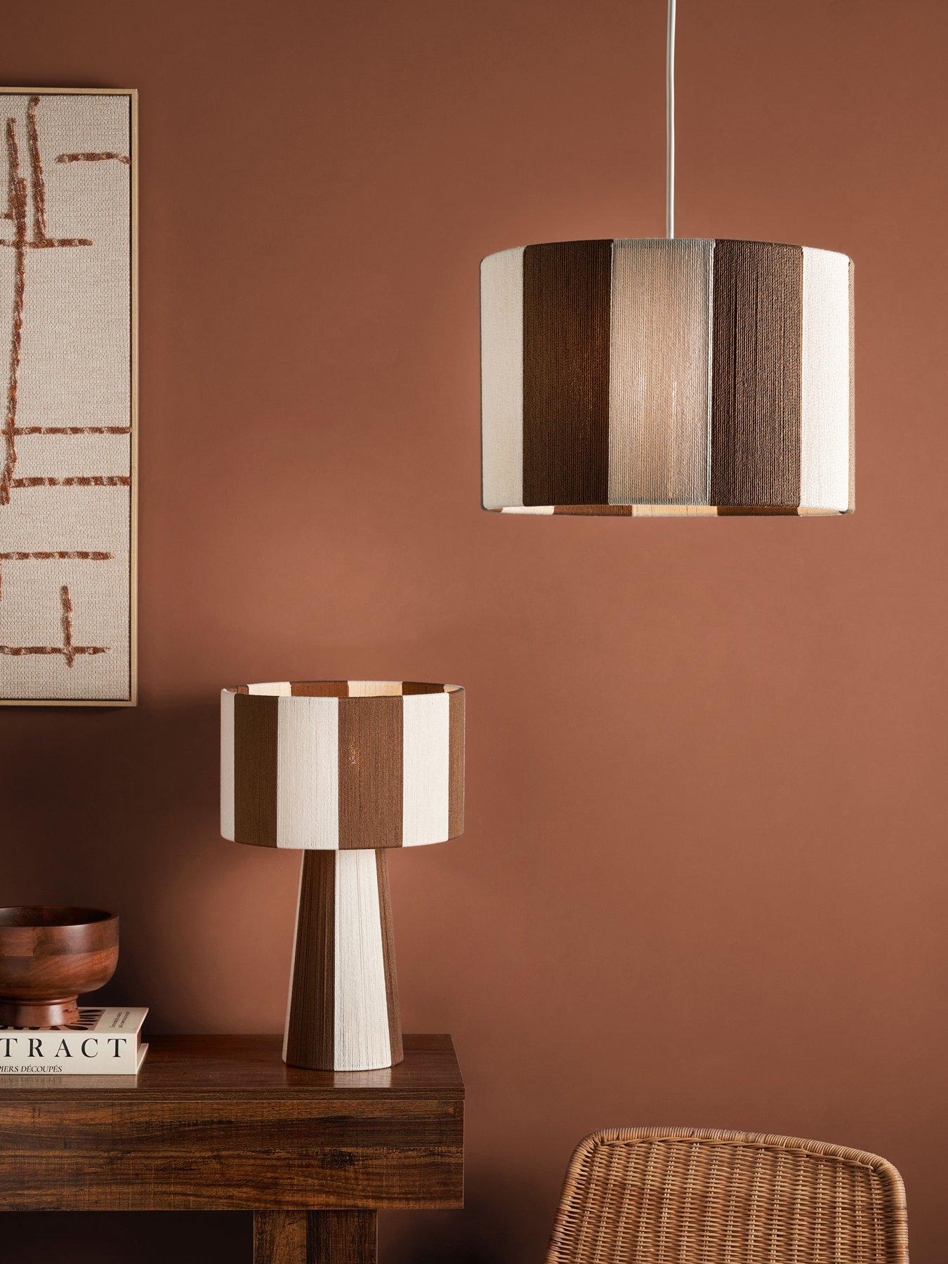 Image 5 of 7 of The Very Collection Striped String Table Lamp
