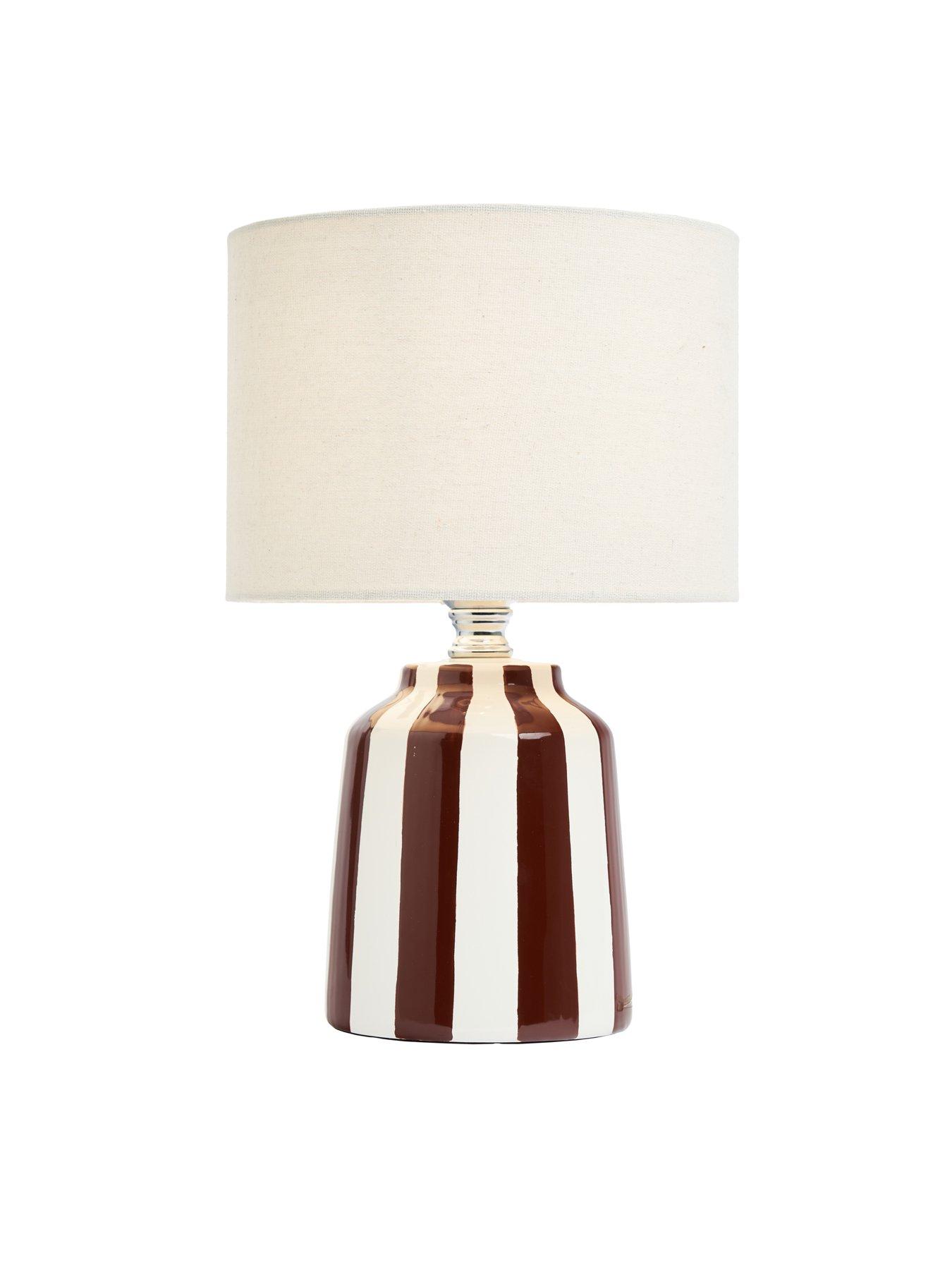 Image 5 of 5 of The Very Collection Striped Ceramic Table Lamp