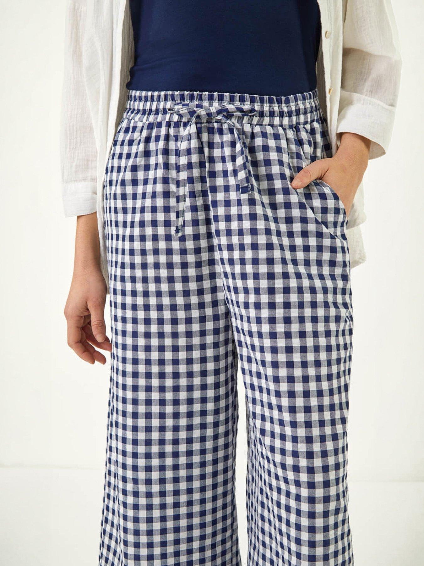 Image 4 of 5 of Roman Gingham Crop Leg Trousers