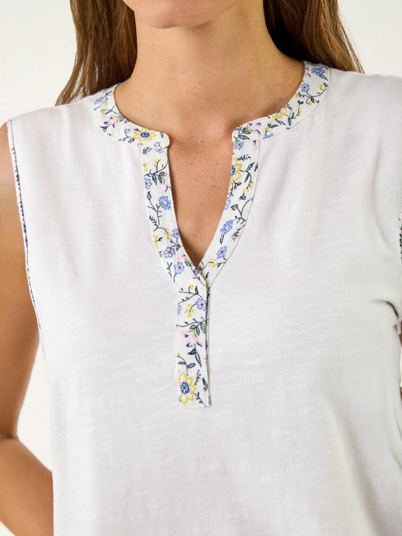 Image 2 of 5 of Roman Contrast Trim Vest Top