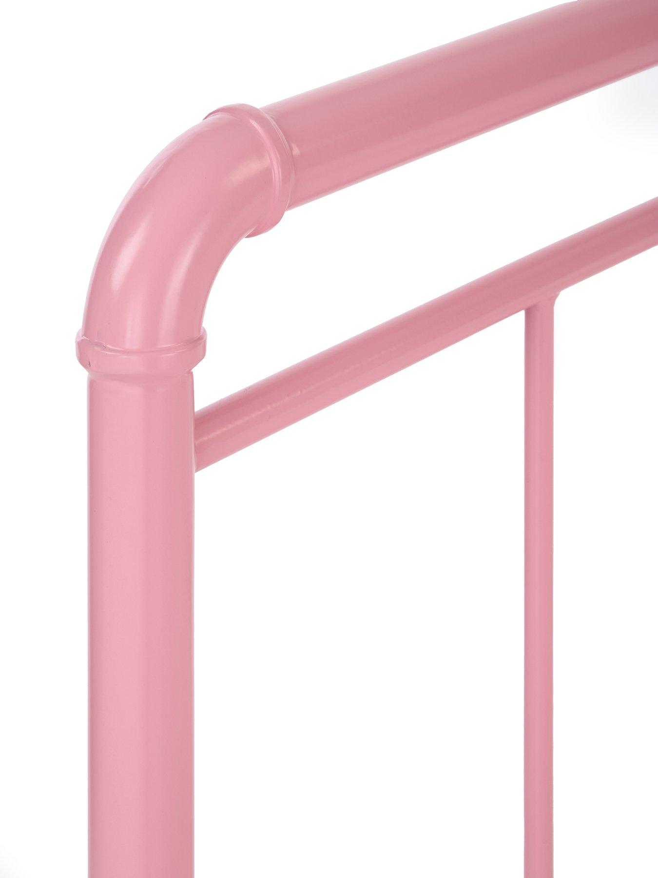 Image 6 of 6 of The Very Collection Freddie Metal Single Bed Frame with Mattress Options (Buy &amp; SAVE!) - Pink