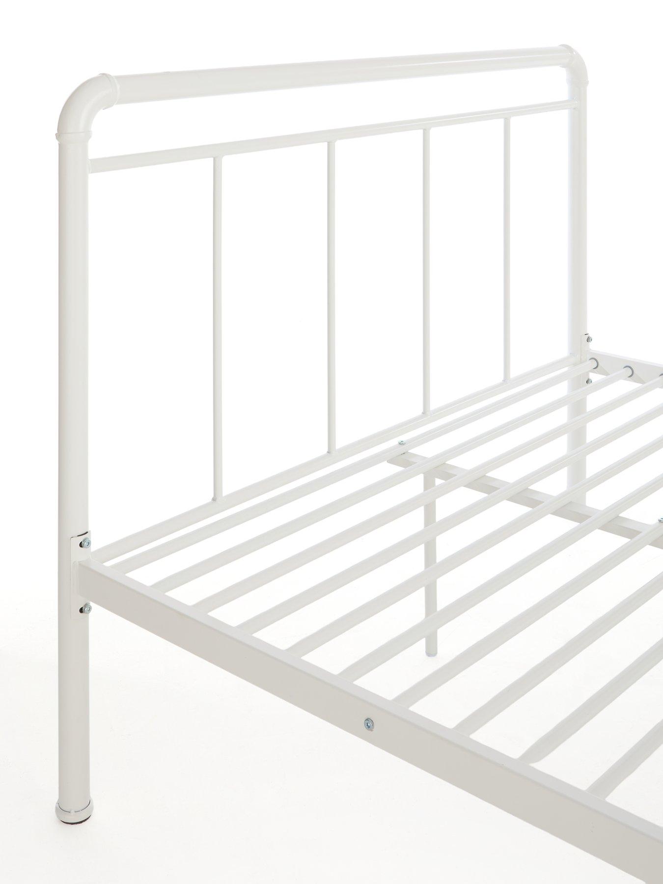 Image 5 of 6 of The Very Collection Freddie Metal Small Double Bed Frame with Mattress Options (Buy &amp; SAVE!) - White