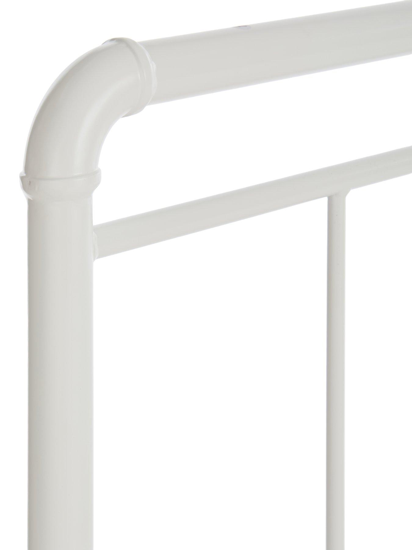 Image 6 of 6 of The Very Collection Freddie Metal Small Double Bed Frame with Mattress Options (Buy &amp; SAVE!) - White