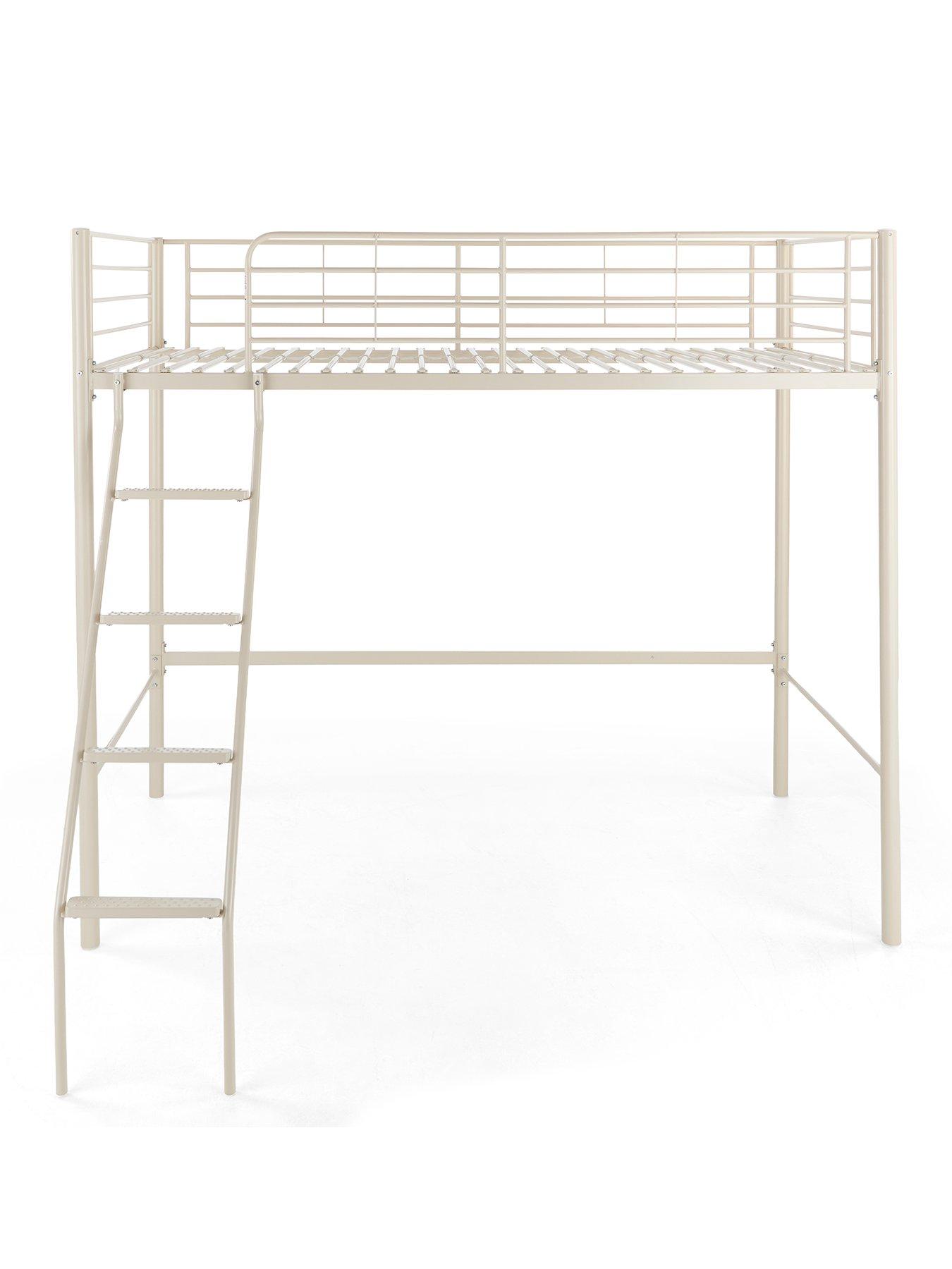 Image 2 of 7 of The Very Collection Domino High Sleeper Bed Frame with Mattress Options (Buy &amp; SAVE!) - Cream