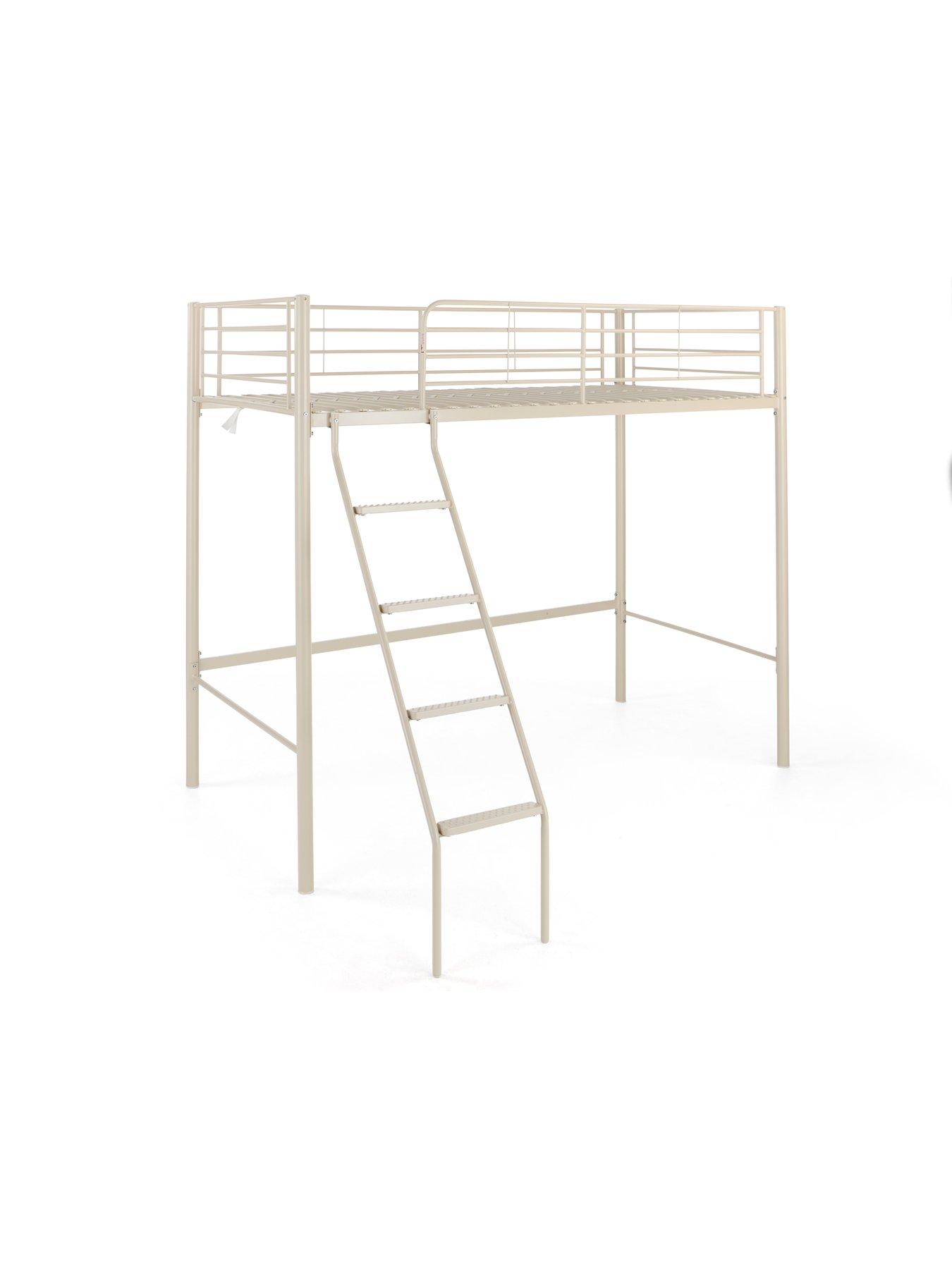 Image 3 of 7 of The Very Collection Domino High Sleeper Bed Frame with Mattress Options (Buy &amp; SAVE!) - Cream