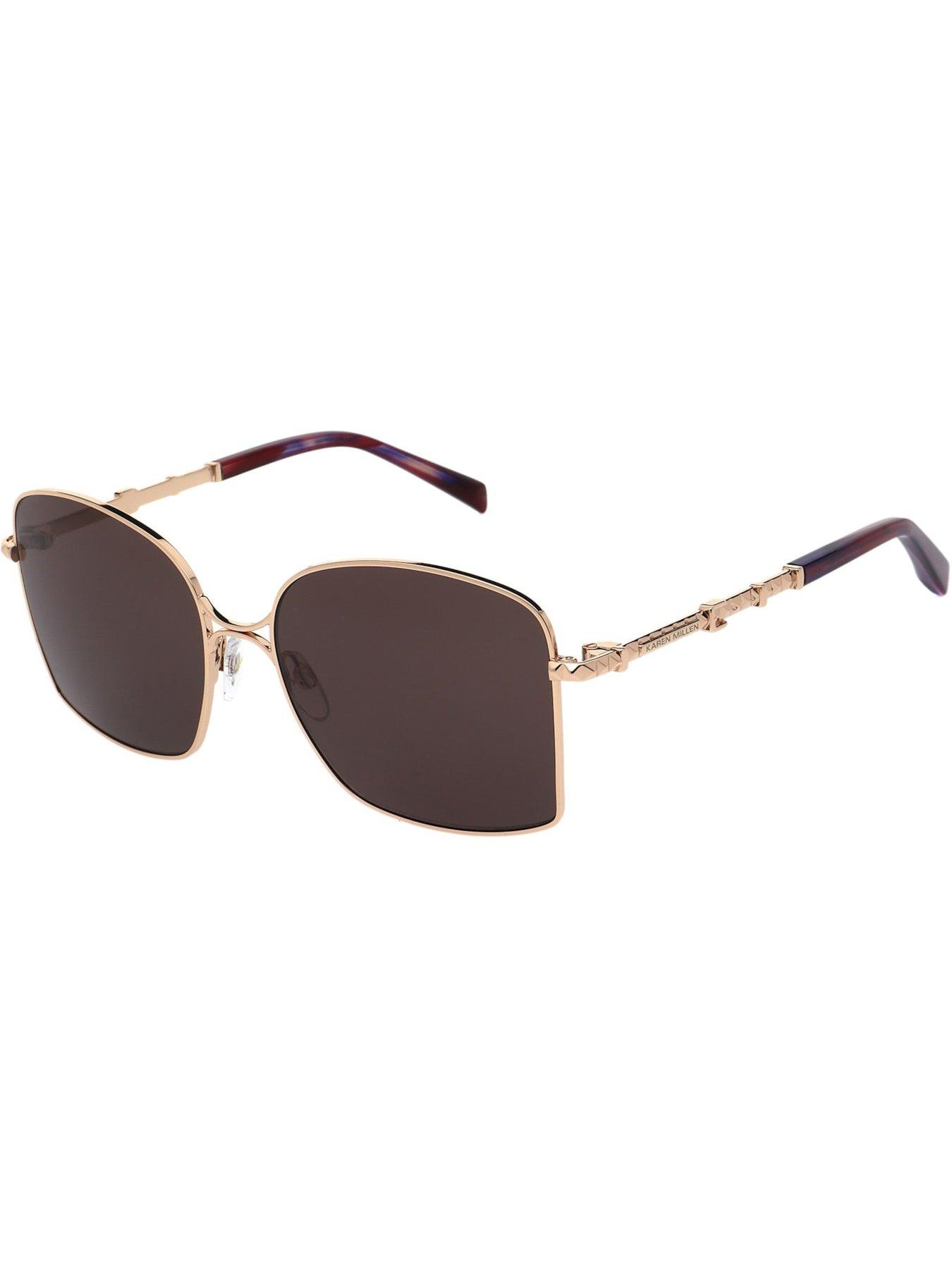 Image 2 of 3 of Karen Millen Square Sunglasses - Red