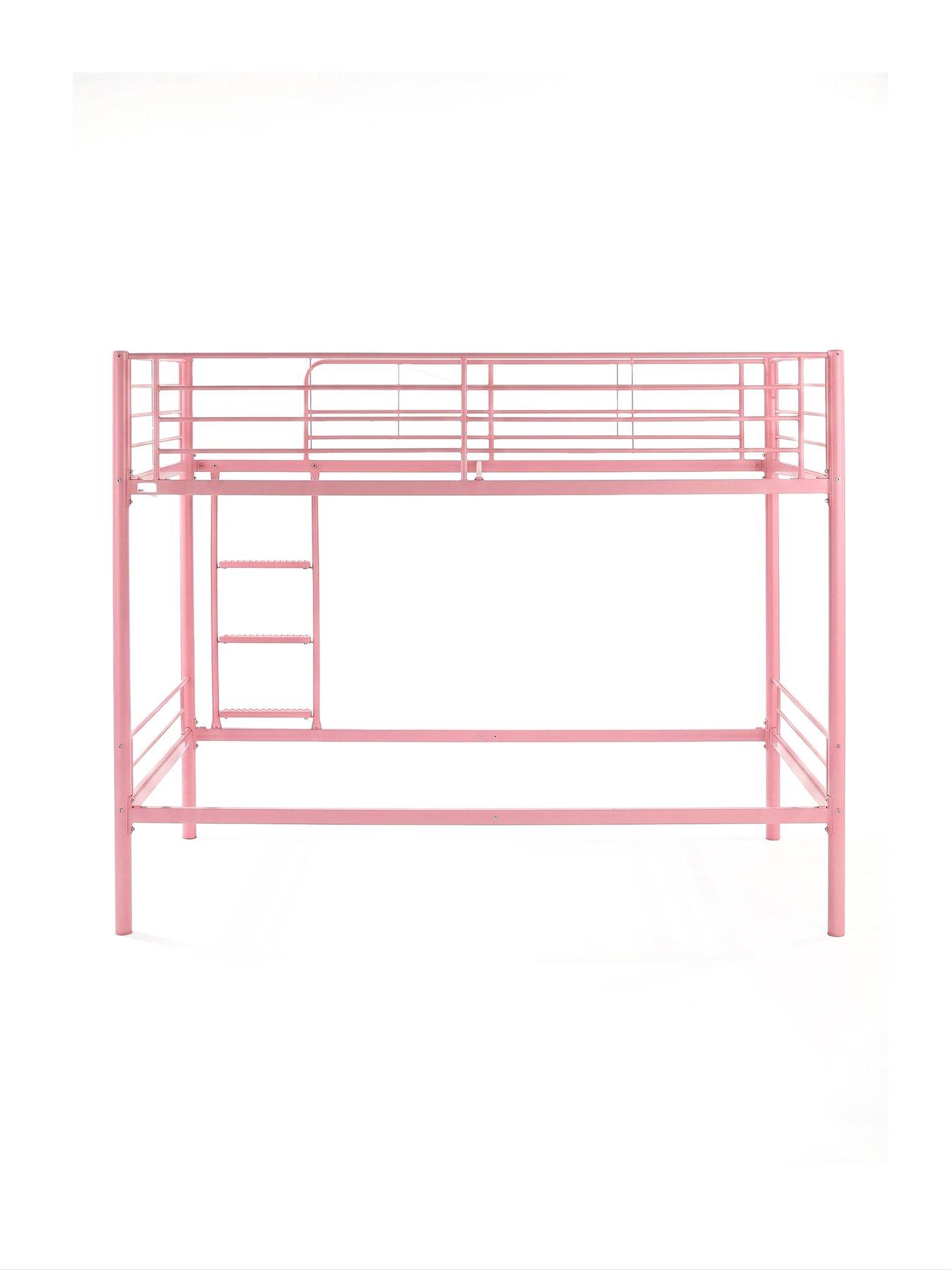 Image 4 of 7 of The Very Collection Domino Bunk Bunk Frame with Mattress Options (Buy &amp; SAVE!) - Pink
