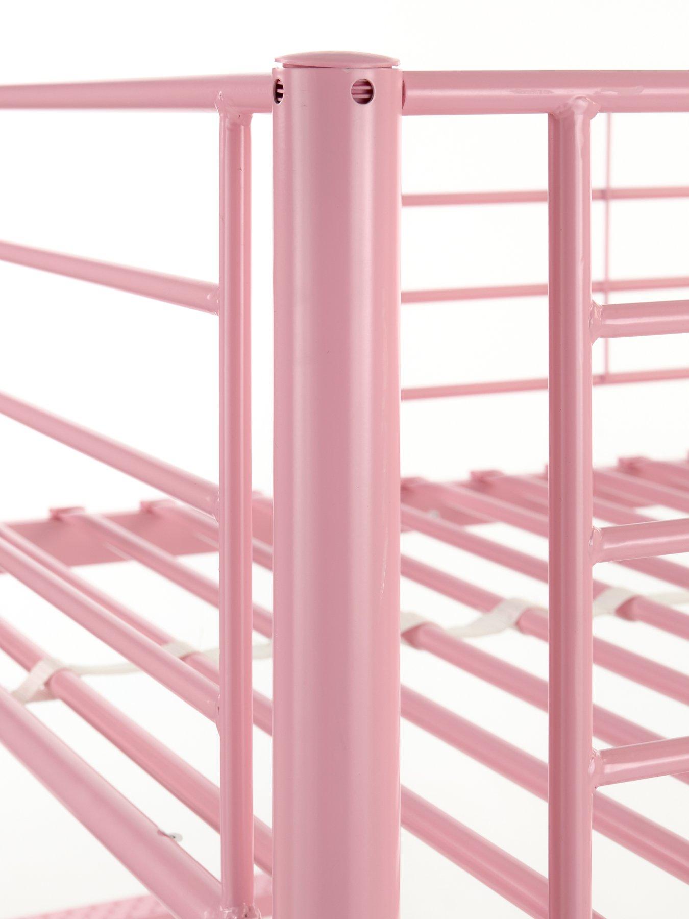 Image 7 of 7 of The Very Collection Domino Bunk Bunk Frame with Mattress Options (Buy &amp; SAVE!) - Pink