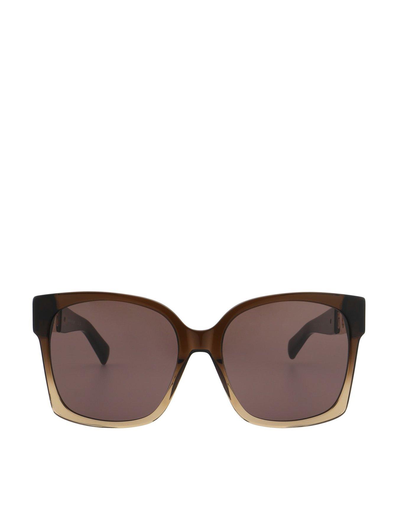 Image 1 of 3 of Karen Millen Oversized Square Sunglasses - Brown