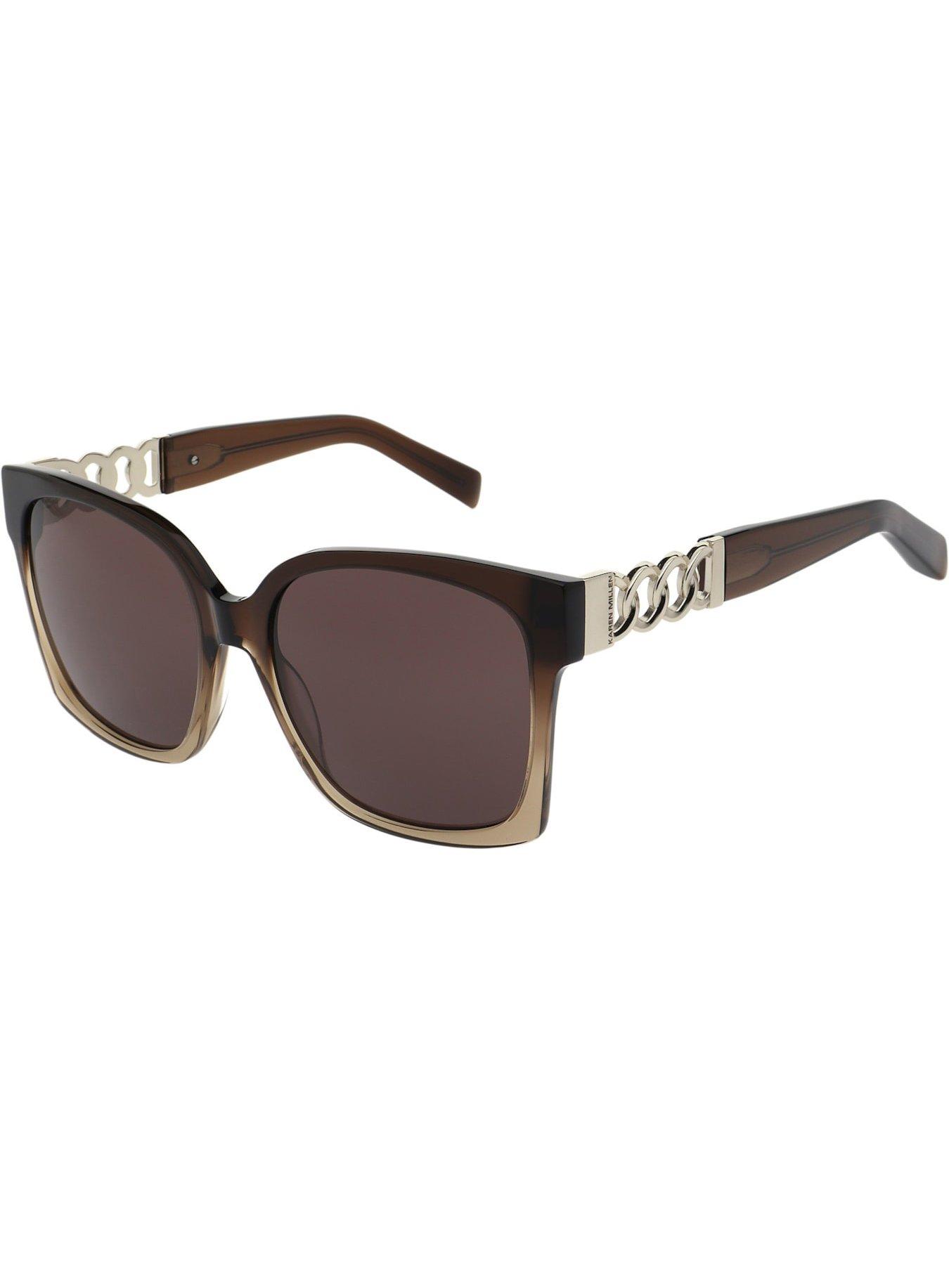 Image 2 of 3 of Karen Millen Oversized Square Sunglasses - Brown