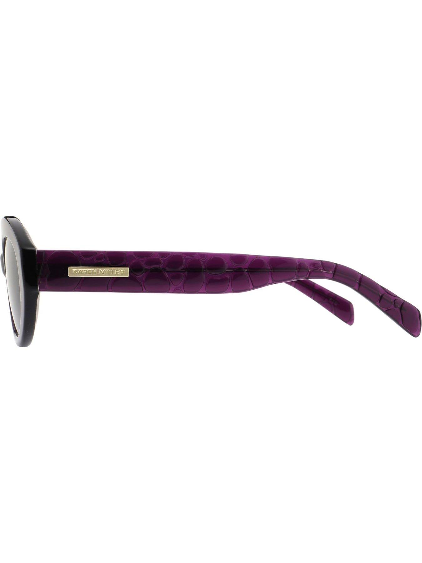 Image 3 of 3 of Karen Millen Oval Sunglasses - Purple