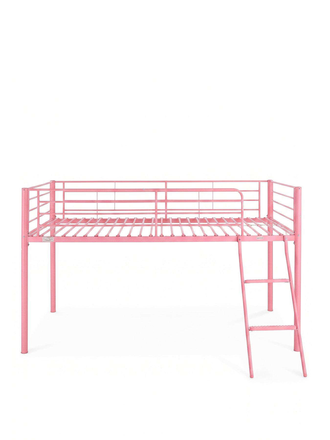 Image 2 of 7 of The Very Collection Domino Mid Sleeper Bed Frame with Mattress Options (Buy &amp; SAVE!) - Pink