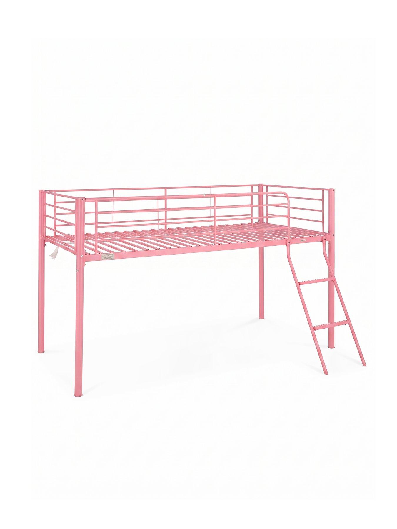 Image 3 of 7 of The Very Collection Domino Mid Sleeper Bed Frame with Mattress Options (Buy &amp; SAVE!) - Pink