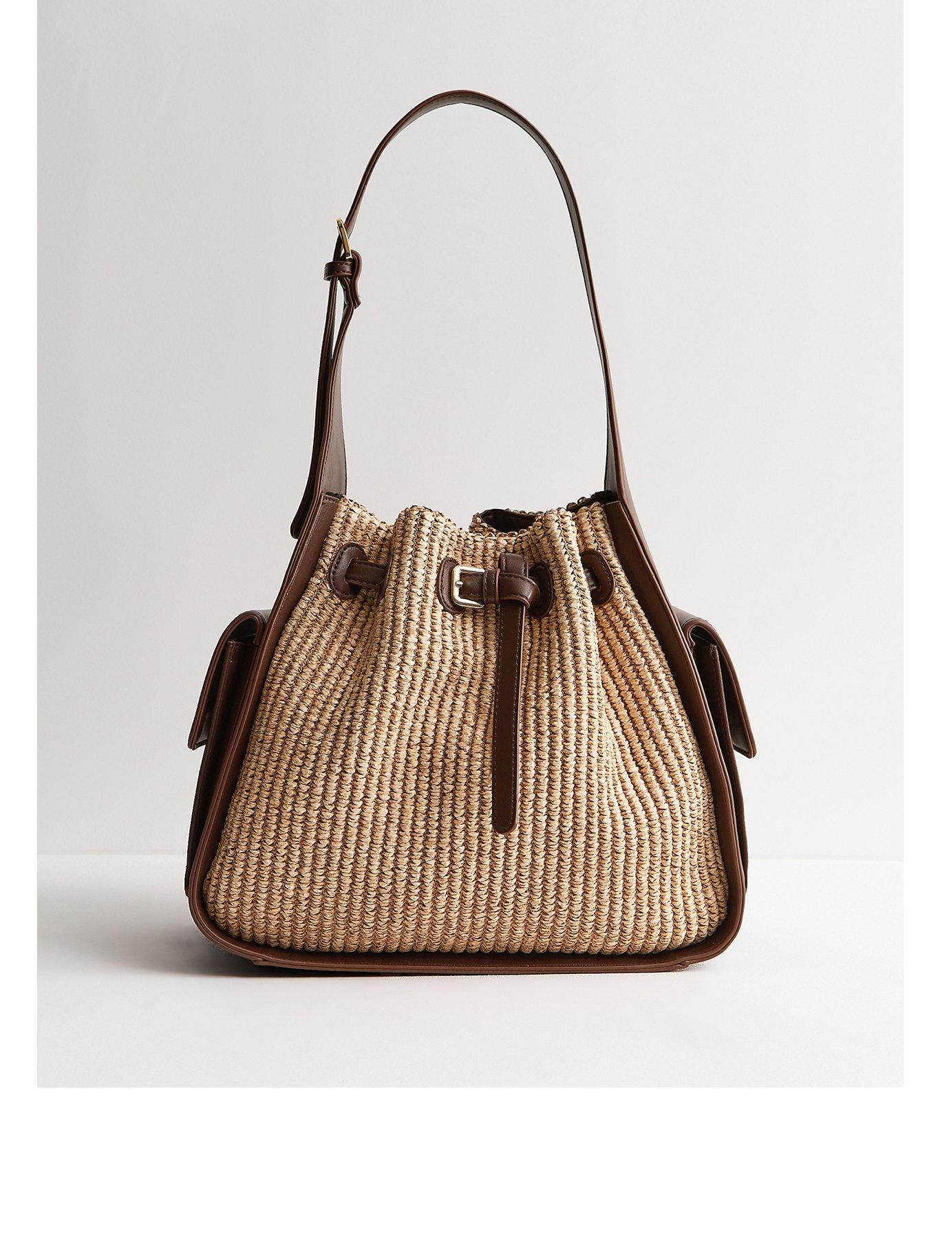 New Look Bella Woven Belted Drawstring - Brown