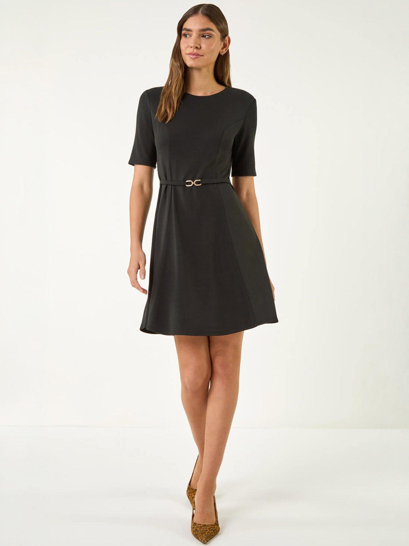 Roman Belted Fit  &  Flare Dress