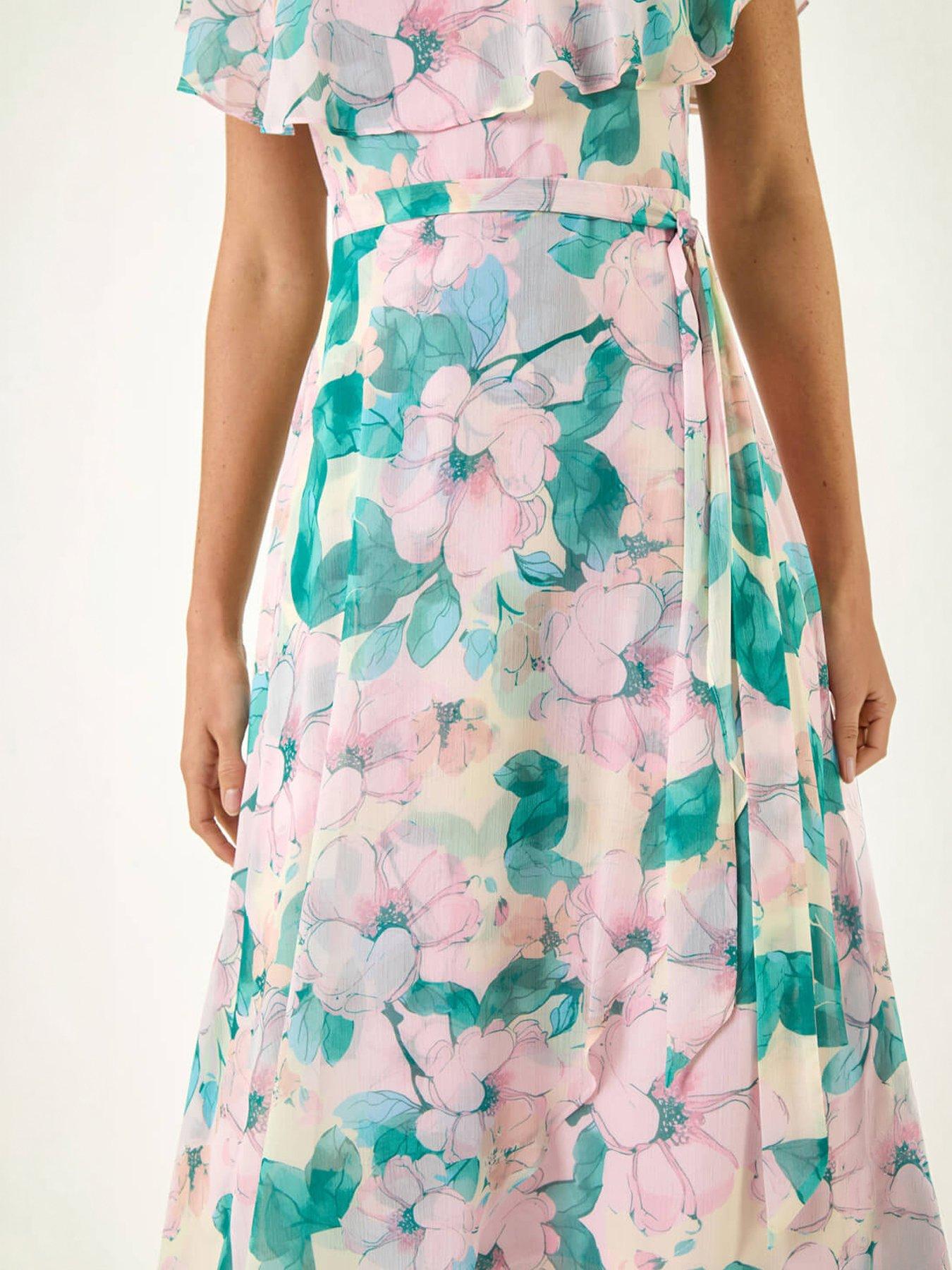 stillFront image of roman-floral-chiffon-dress
