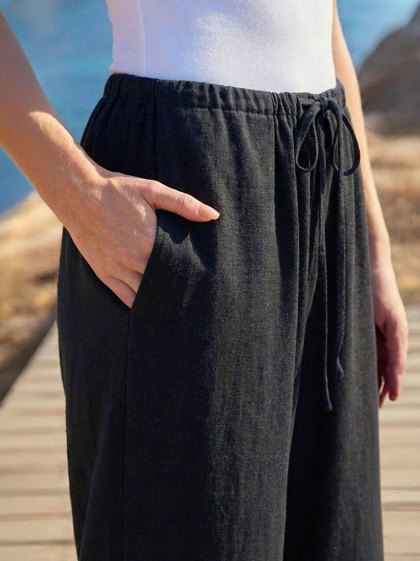  image of roman-linen-blend-wide-leg-trouser