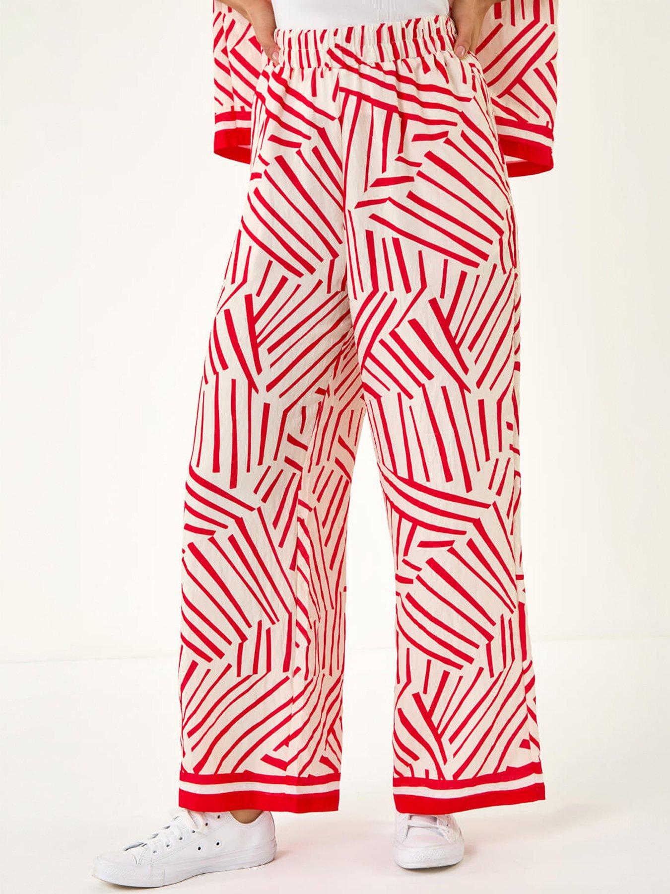 Roman Dusk Geometric Wide Leg Trouser