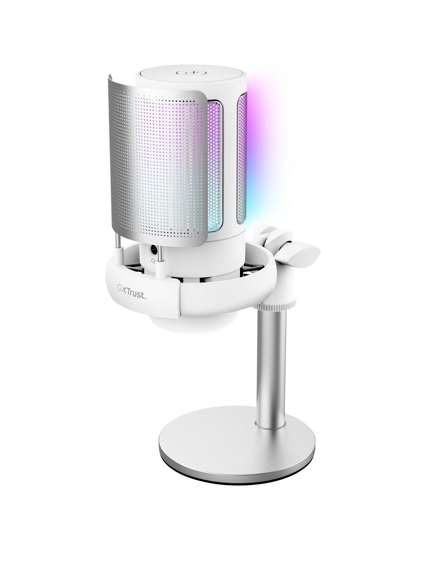 Trust GXT238W Auron Illuminated Compact USB Streaming Microphone, White