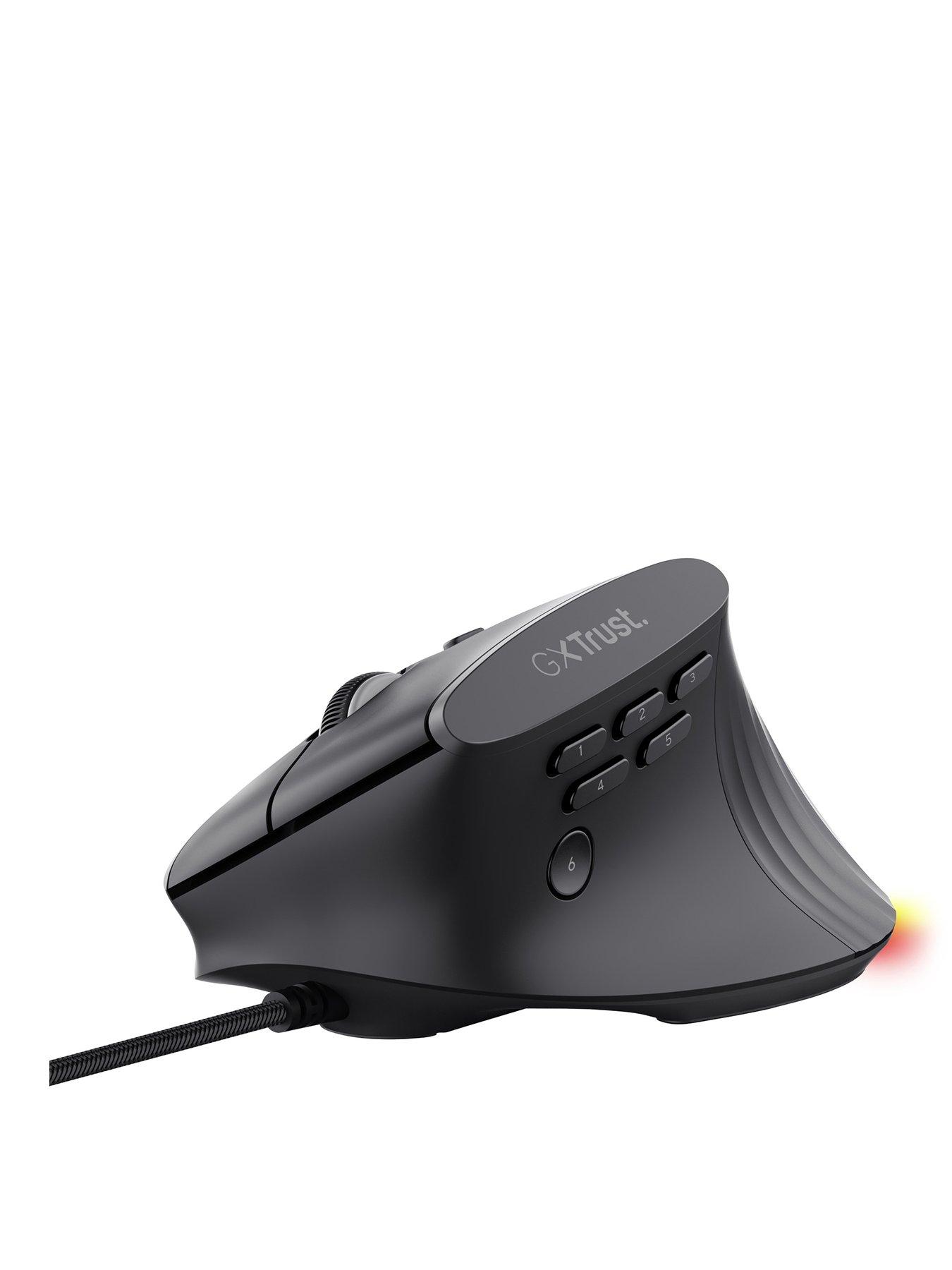 Trust GXT145 Rexxa Egronomic Vertical RGB Gaming Mouse with Programmable Buttons for Pc/ Laptop