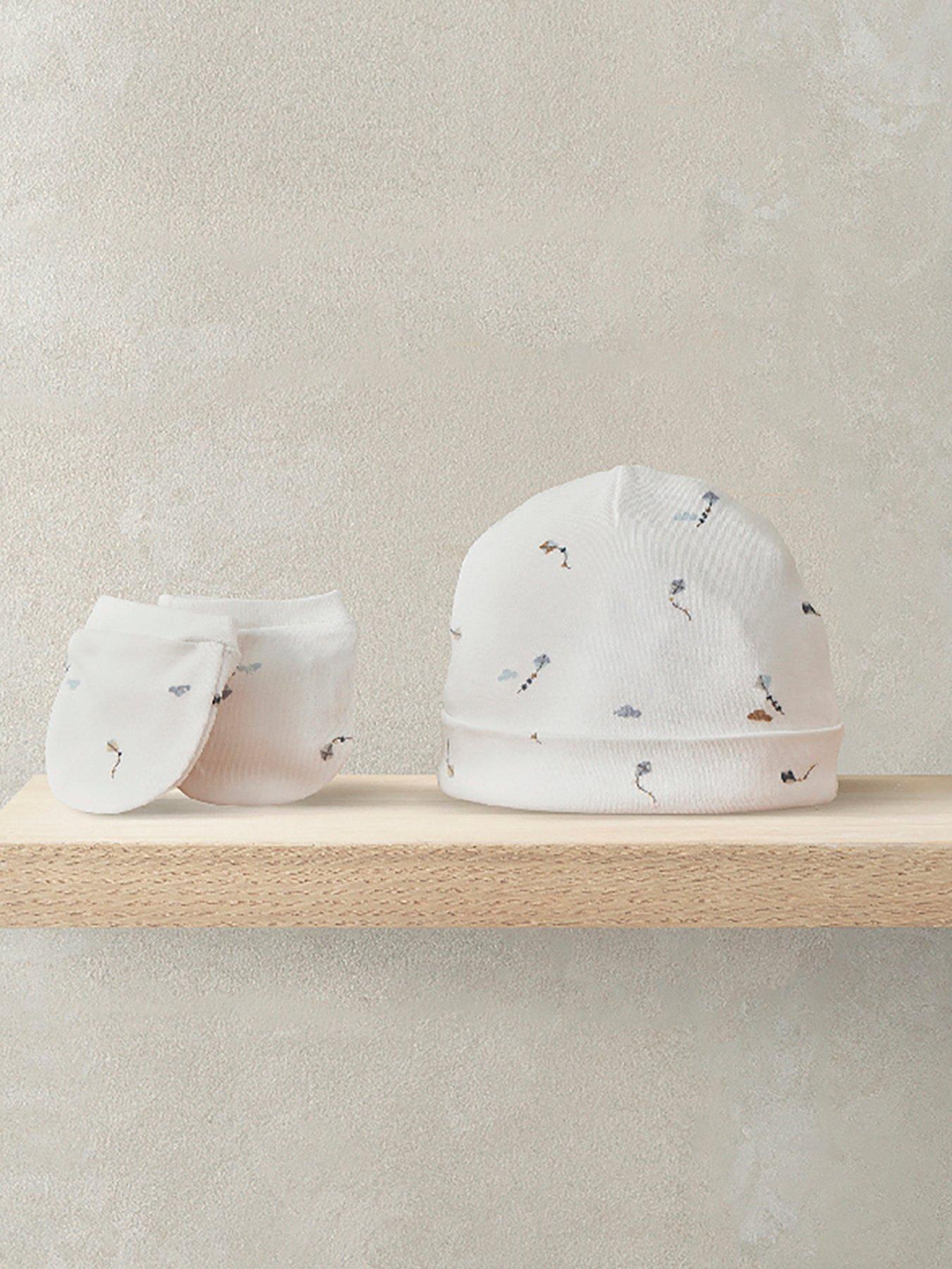Mamas & Papas Baby Boys 2 Pack Kites Print Premature Hat  &  Mitts - Multi