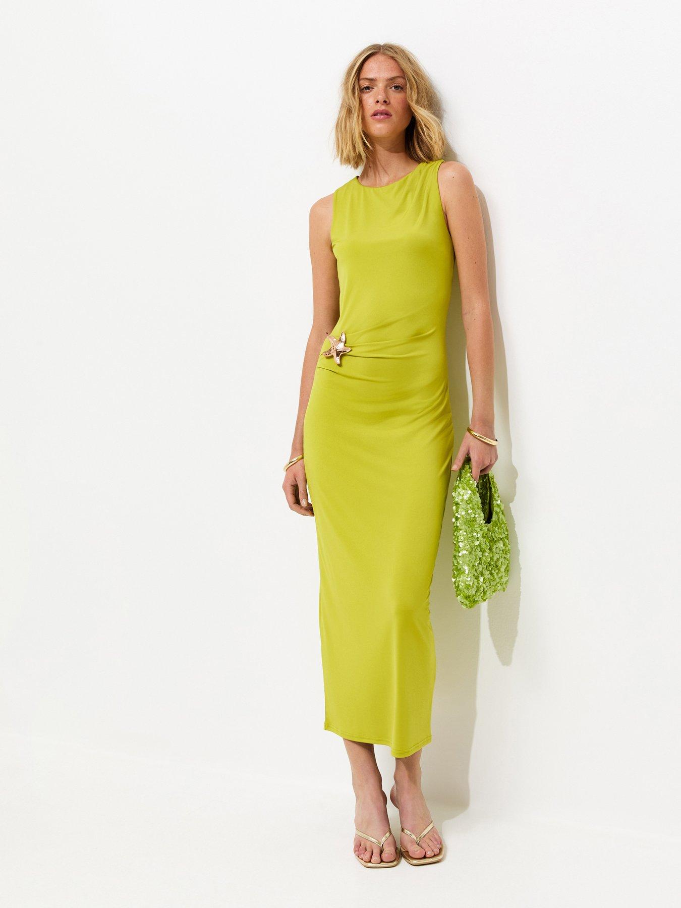 New Look Starfish Charm Racerback Midi Dress - Bright Green