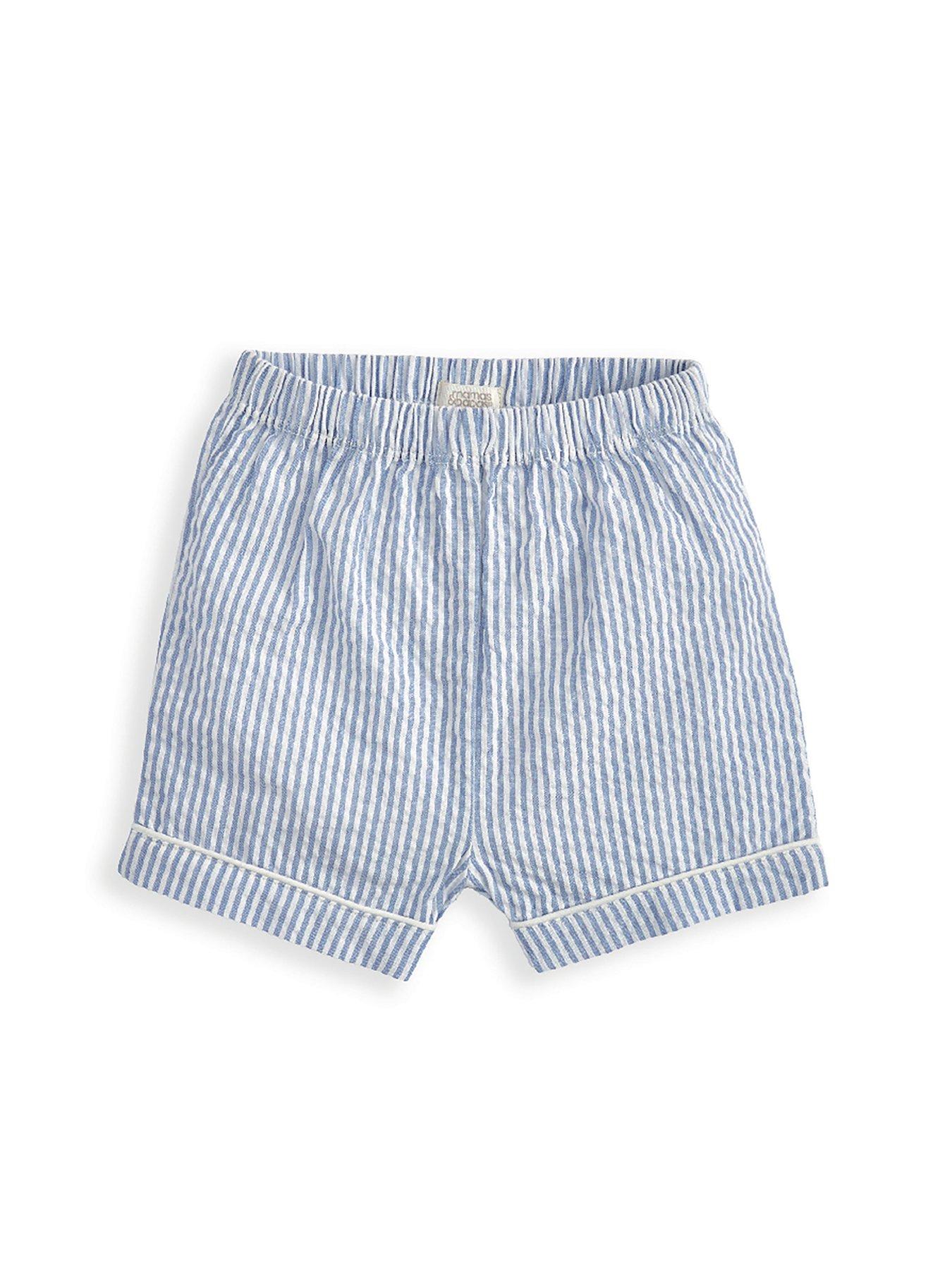 Image 4 of 4 of Mamas & Papas Baby Boys Stripe Short Pyjamas - Blue