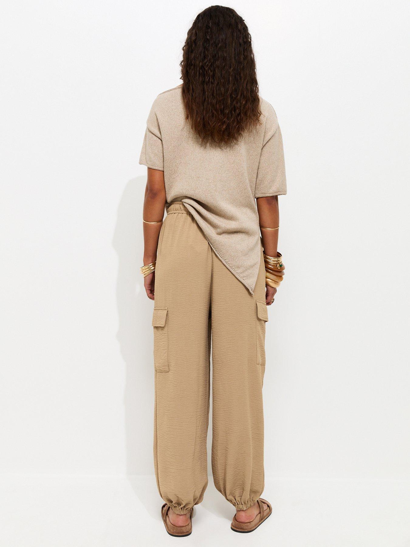 Image 2 of 4 of New Look Charlotte Cargo Cuffed Trouser - Brown