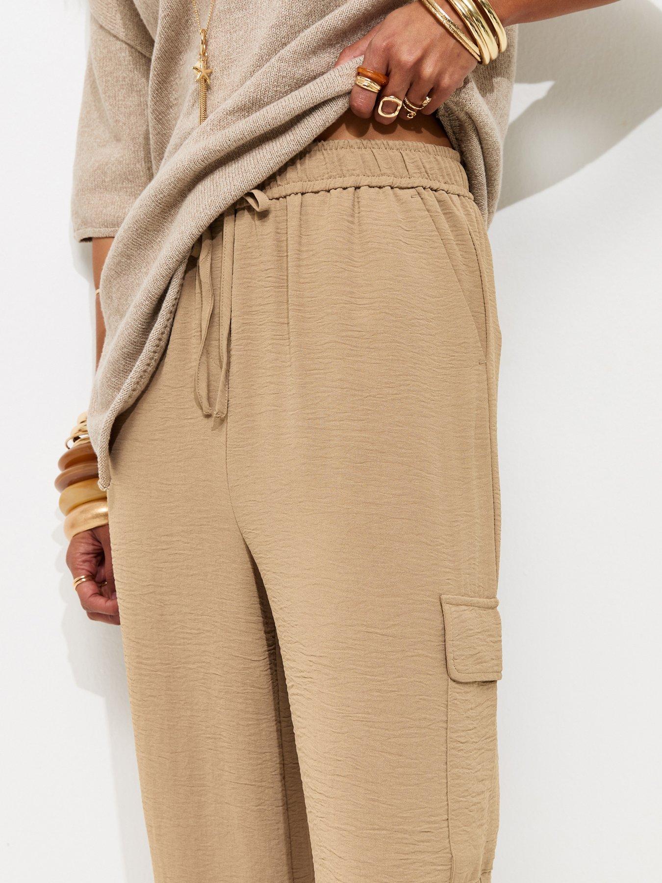 Image 3 of 4 of New Look Charlotte Cargo Cuffed Trouser - Brown