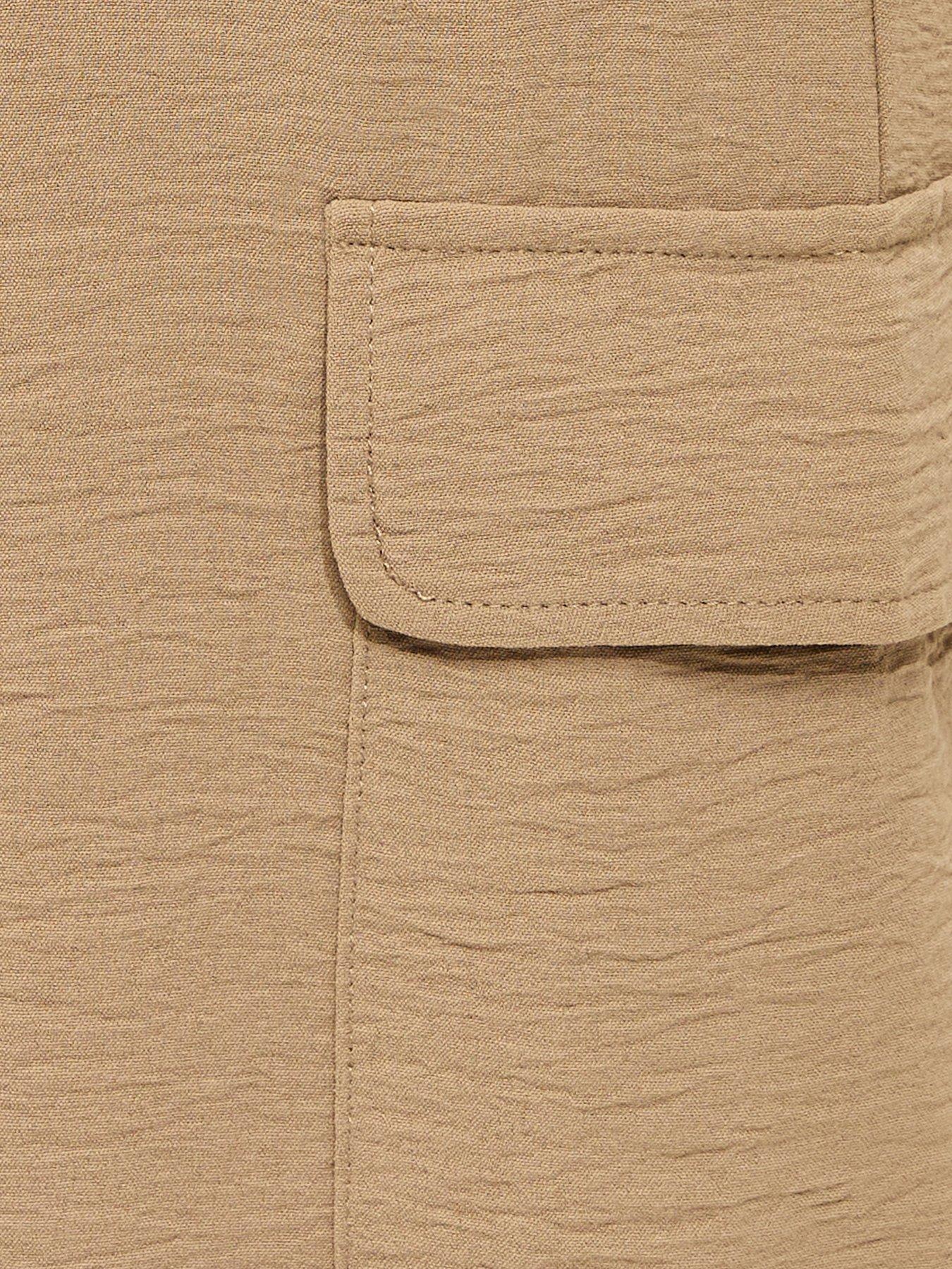 Image 4 of 4 of New Look Charlotte Cargo Cuffed Trouser - Brown